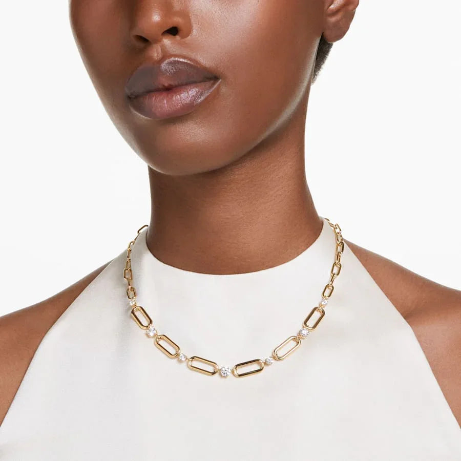 Swarovski nyaklánc - Constella - fehér és arany nézet 2