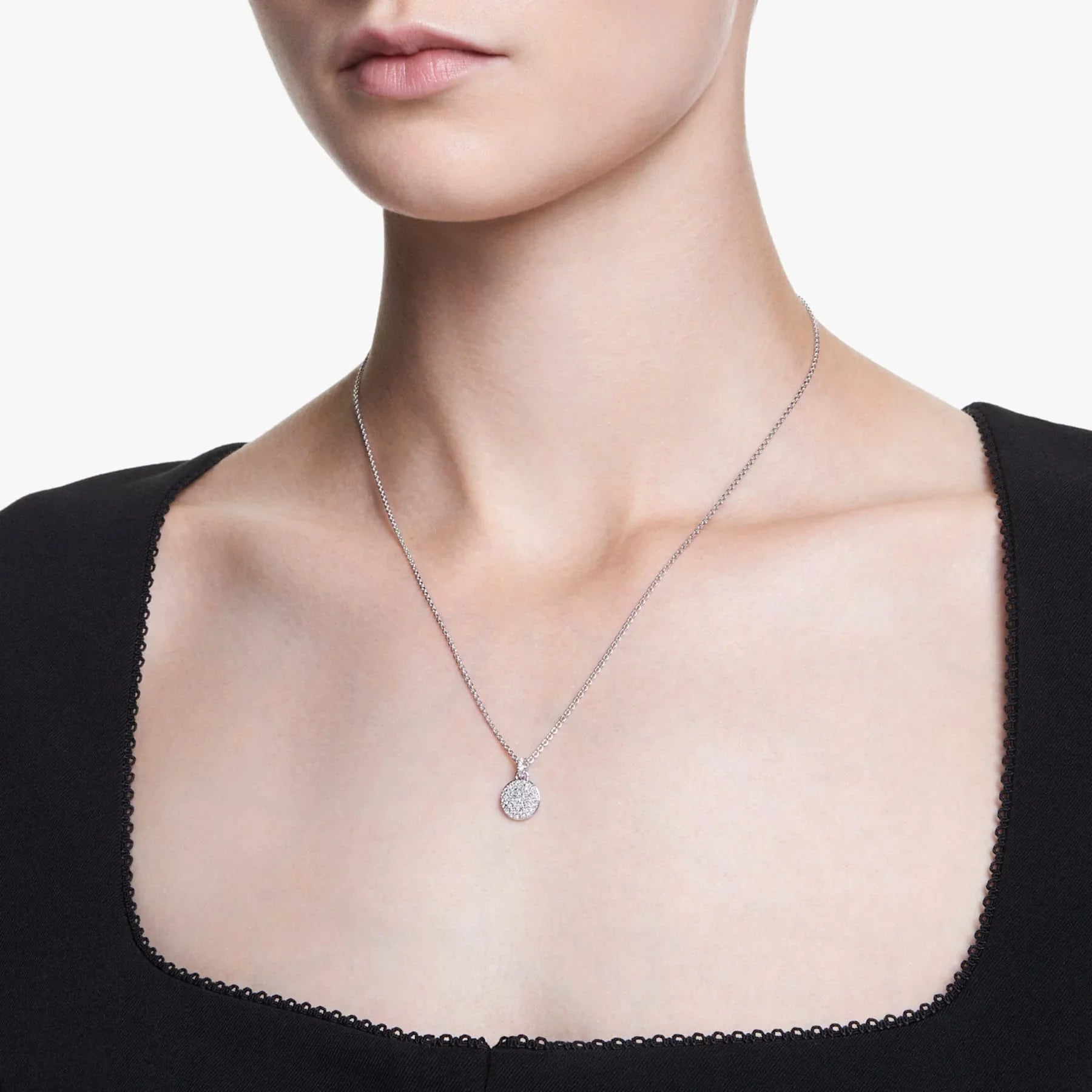 Colgante Swarovski - Meteora - Blanco y Plata vista 2