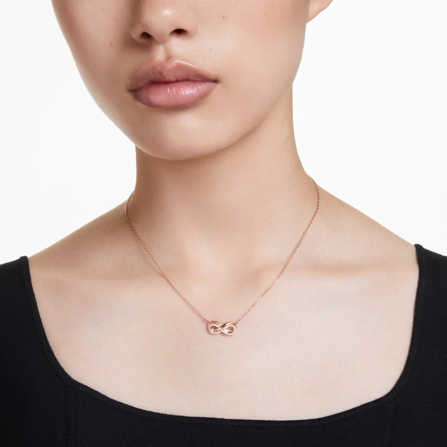 Swarovski-Anhänger – Hyperbola – Weiß und Rosé, Ansicht 3