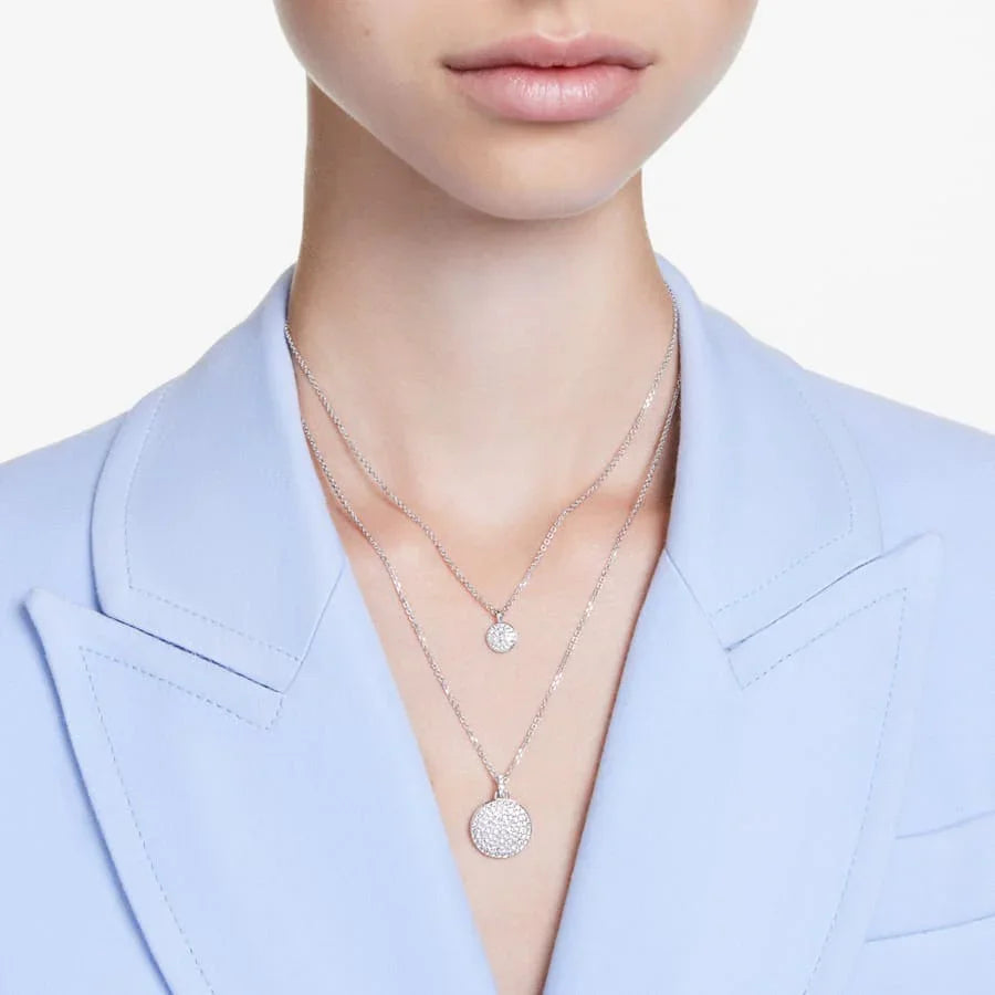 Wisiorek Swarovski – Sublima – widok biało-srebrny 2