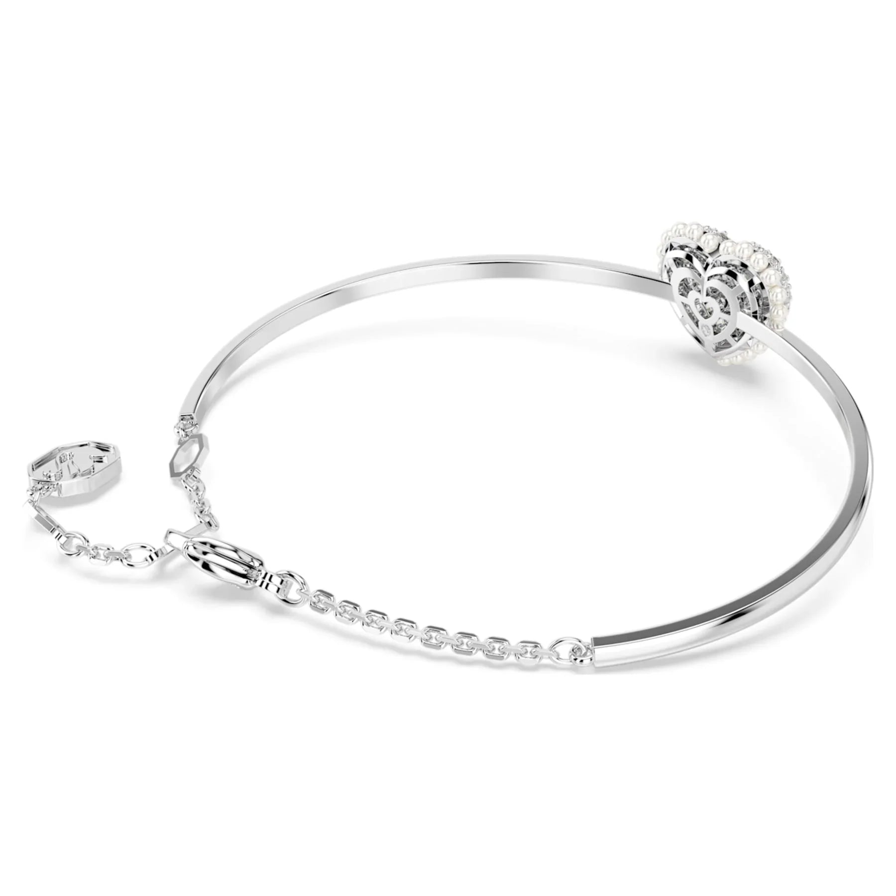 Swarovski karkötő - hiperbola - fehér és ezüst nézet 3