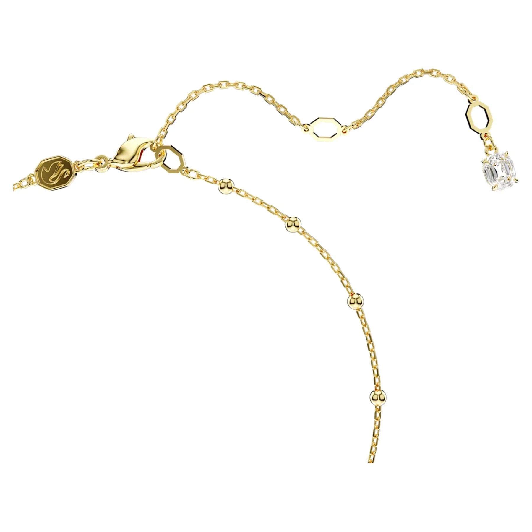 Collar Swarovski - Imber - Corte redondo - Baño en tono blanco y dorado vista 4