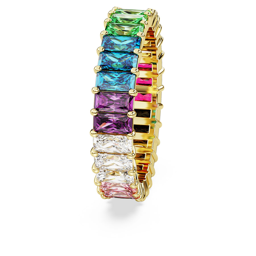 Women's Matrix Baguette Multicolor Gold Ring – Swarovski