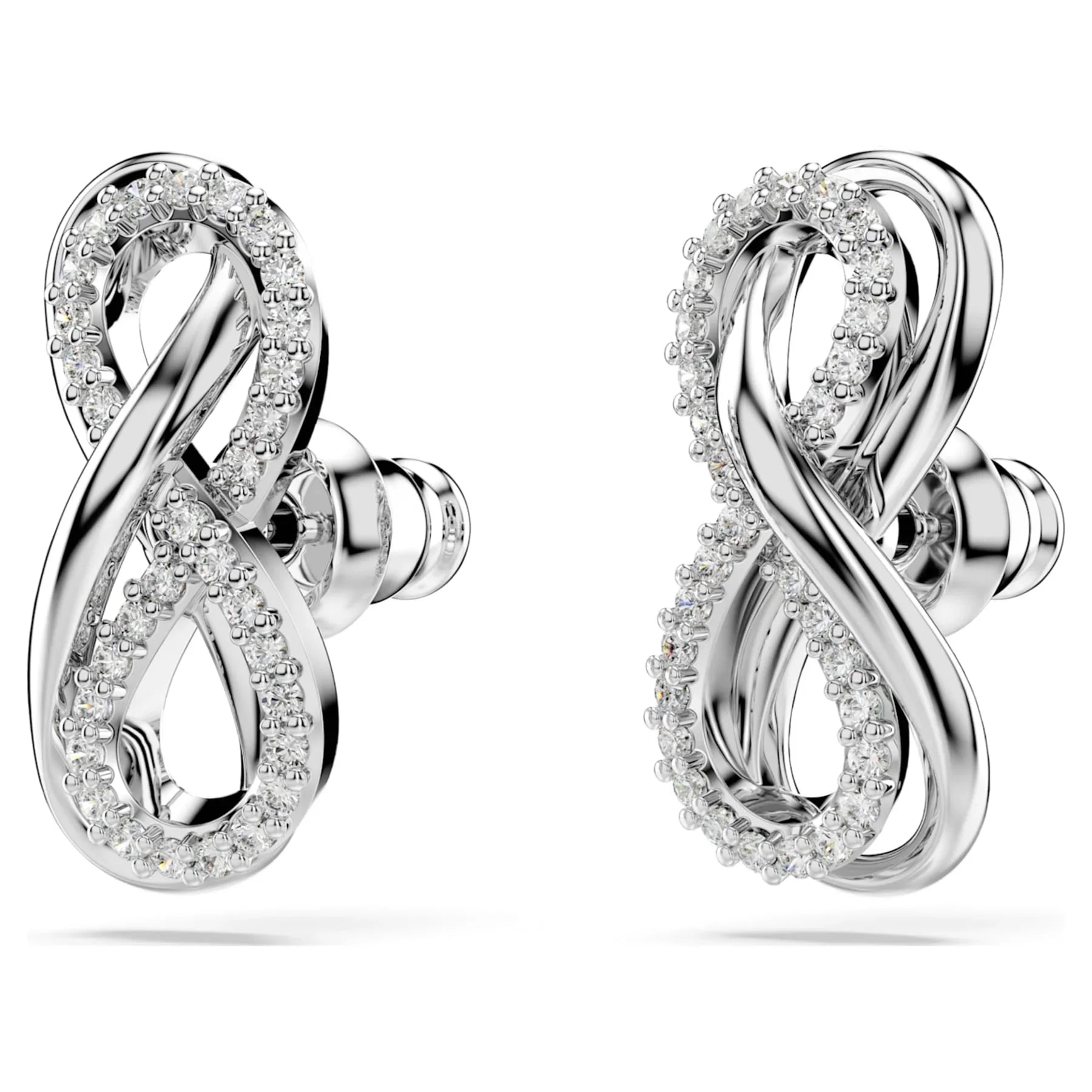 Cercei de damă Hyperbola Infini cu argint alb – vedere Swarovski 4
