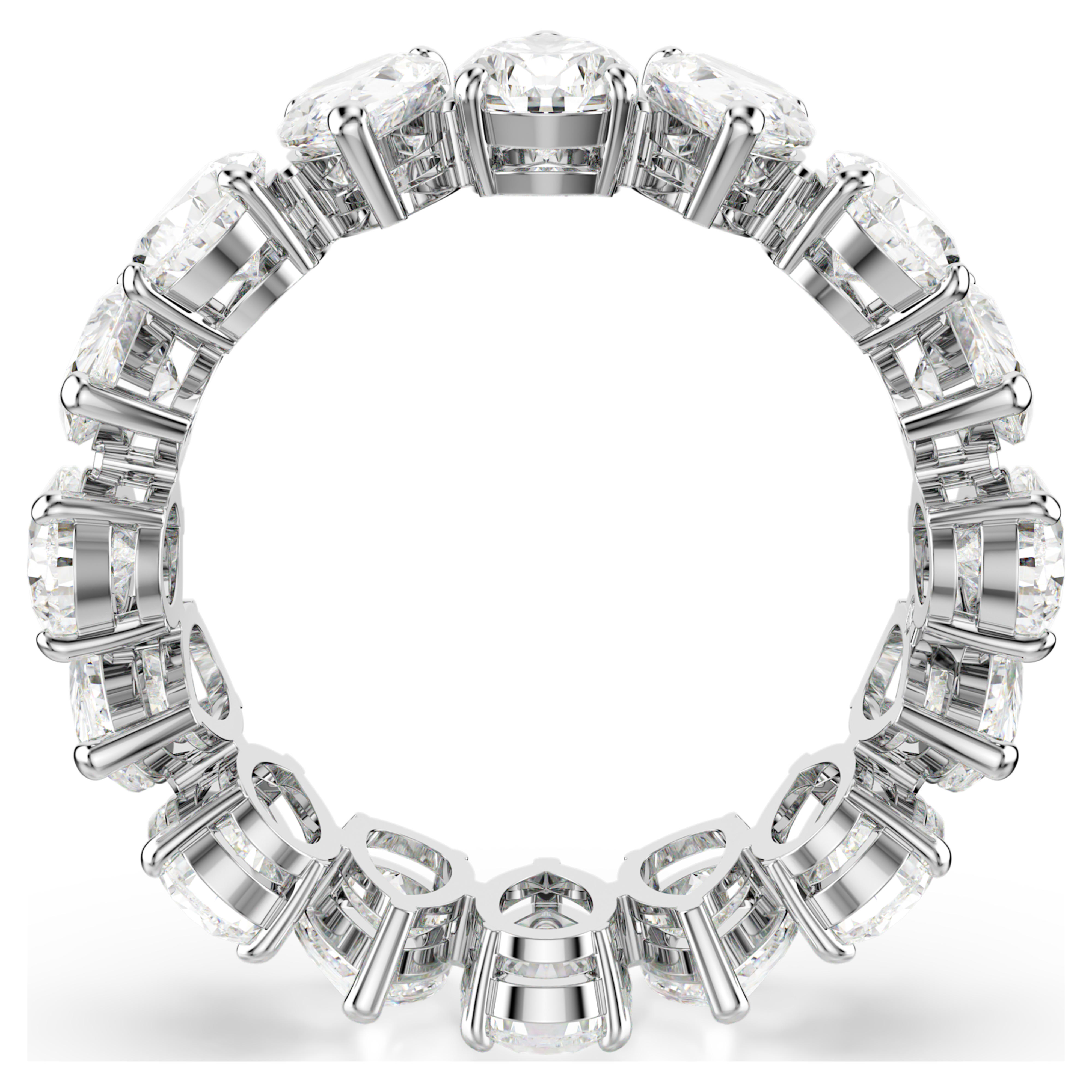 Matrix Vittore Women's White Pear Silver Ring – Swarovski