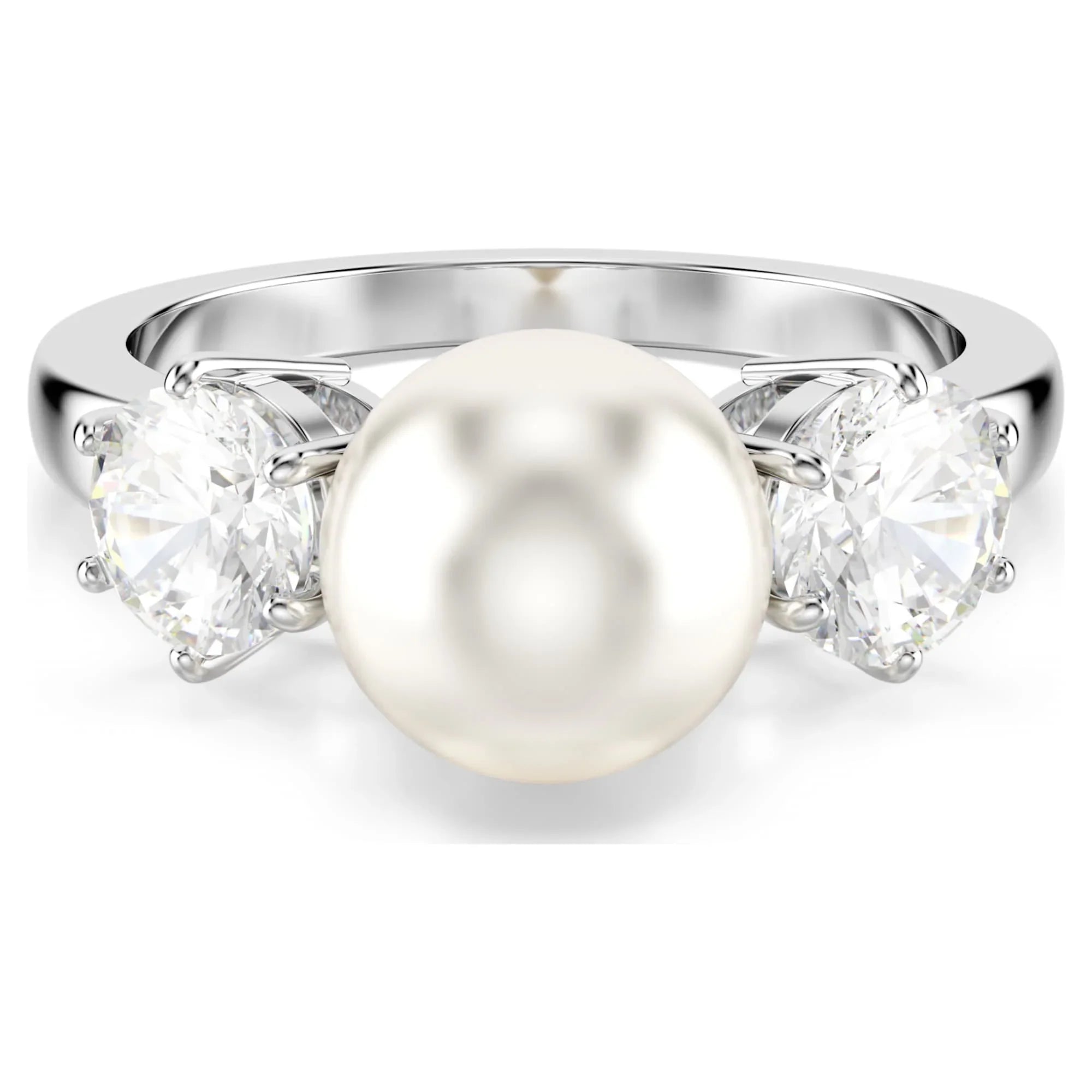 Anillo Matrix Mujer Plata Perla Blanca – Swarovski