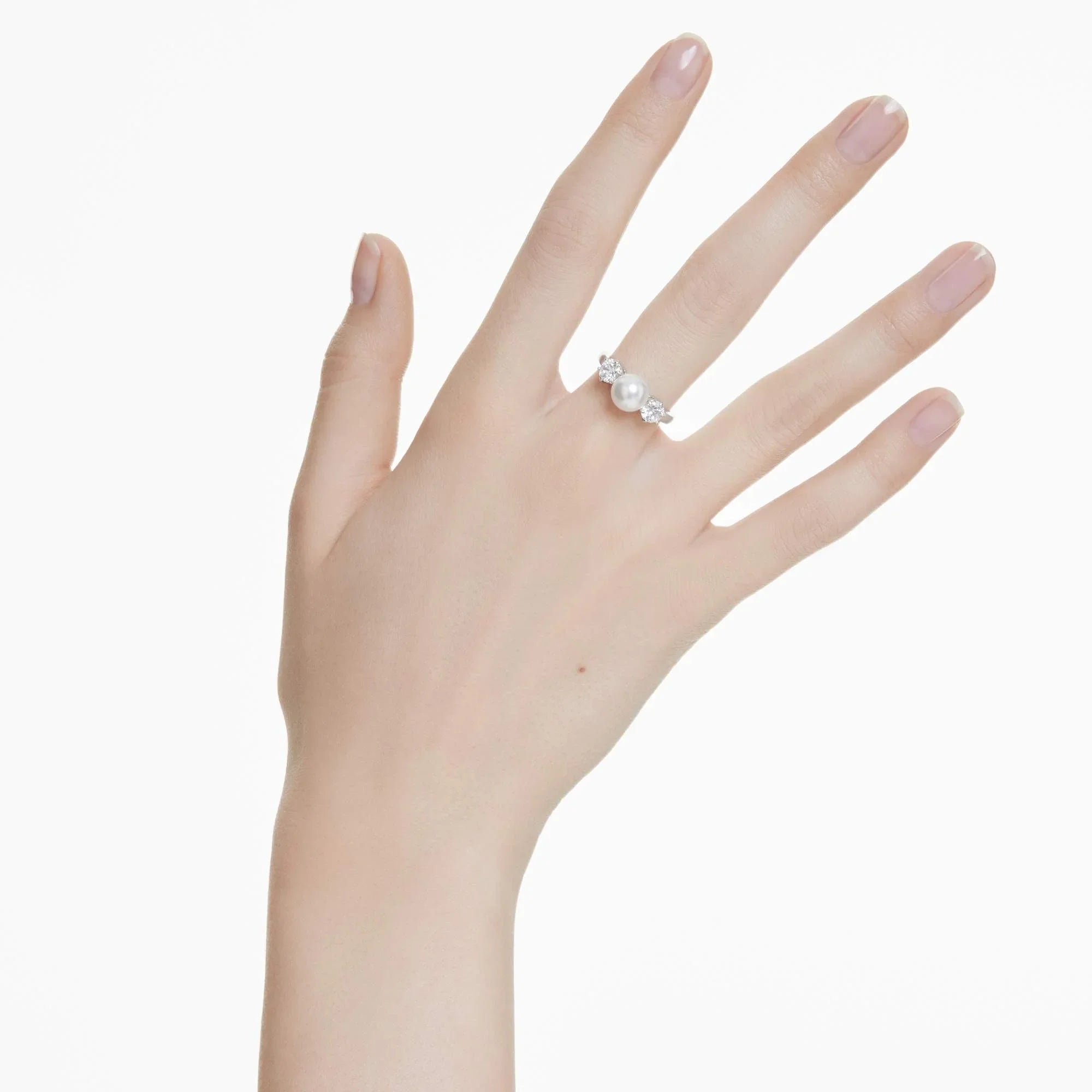 Anillo Matrix Mujer Plata Perla Blanca – Swarovski vista 2