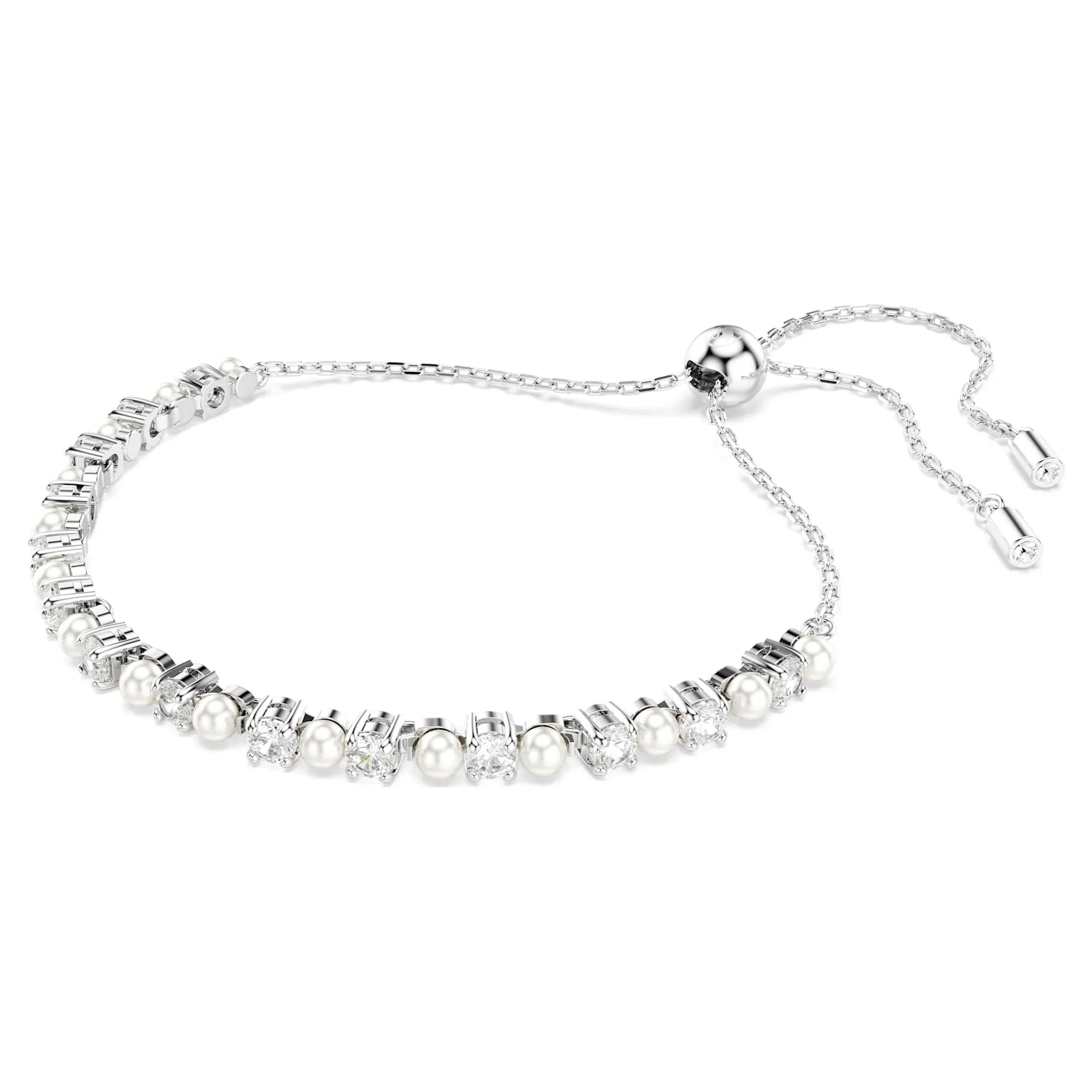 Matrix - Weißes Silber - Armband - Swarovski Ansicht 4