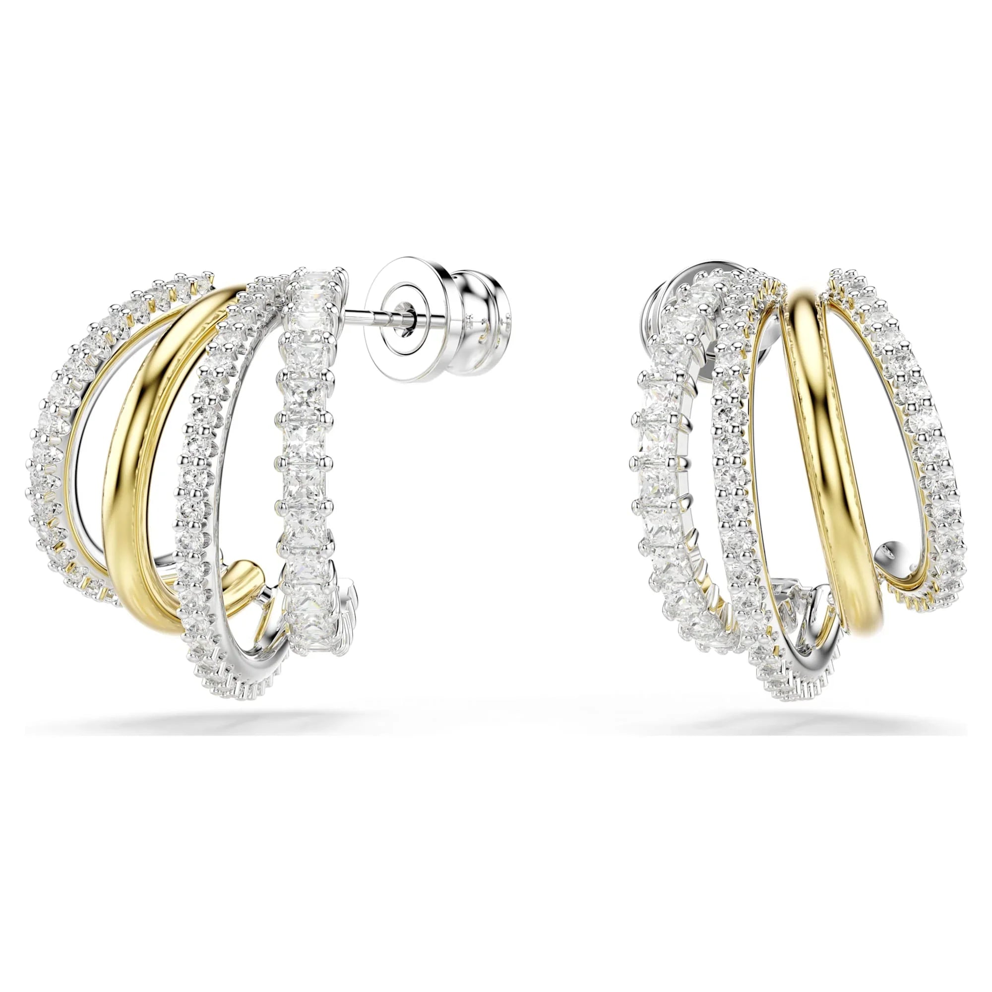 Kolczyki damskie Hyperbola Twisted White Mix – Swarovski