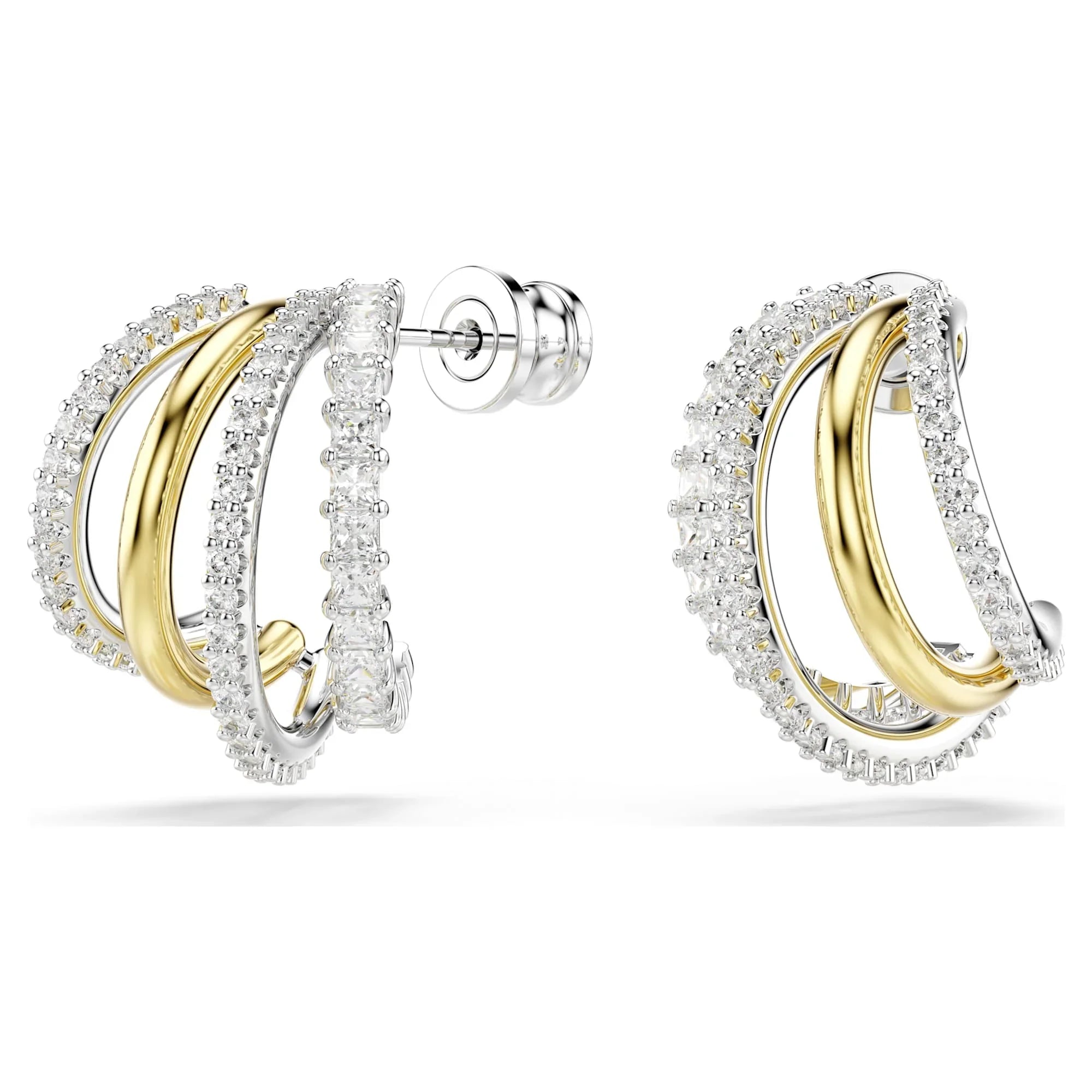 Damskie kolczyki Hyperbola Torsade White Mix – widok Swarovskiego 4