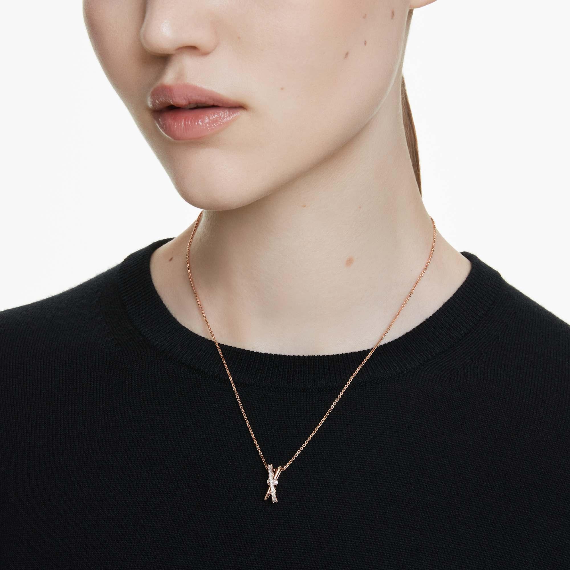 Swarovski vedhæng - Hyperbola - Forskellige størrelser - Hvid & Rosé udsigt 2