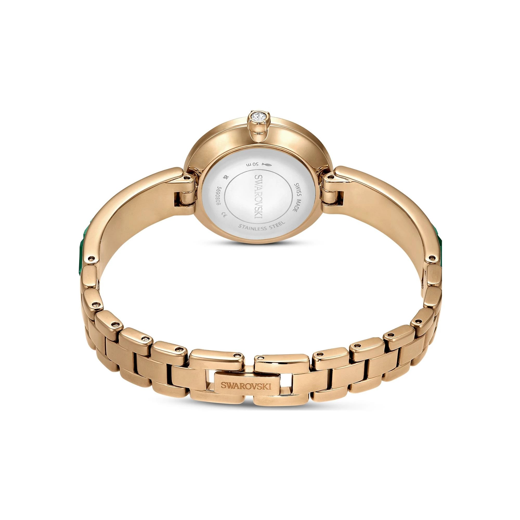 Orologio da donna Matrix Bangle in oro e cristalli verdi – Swarovski
