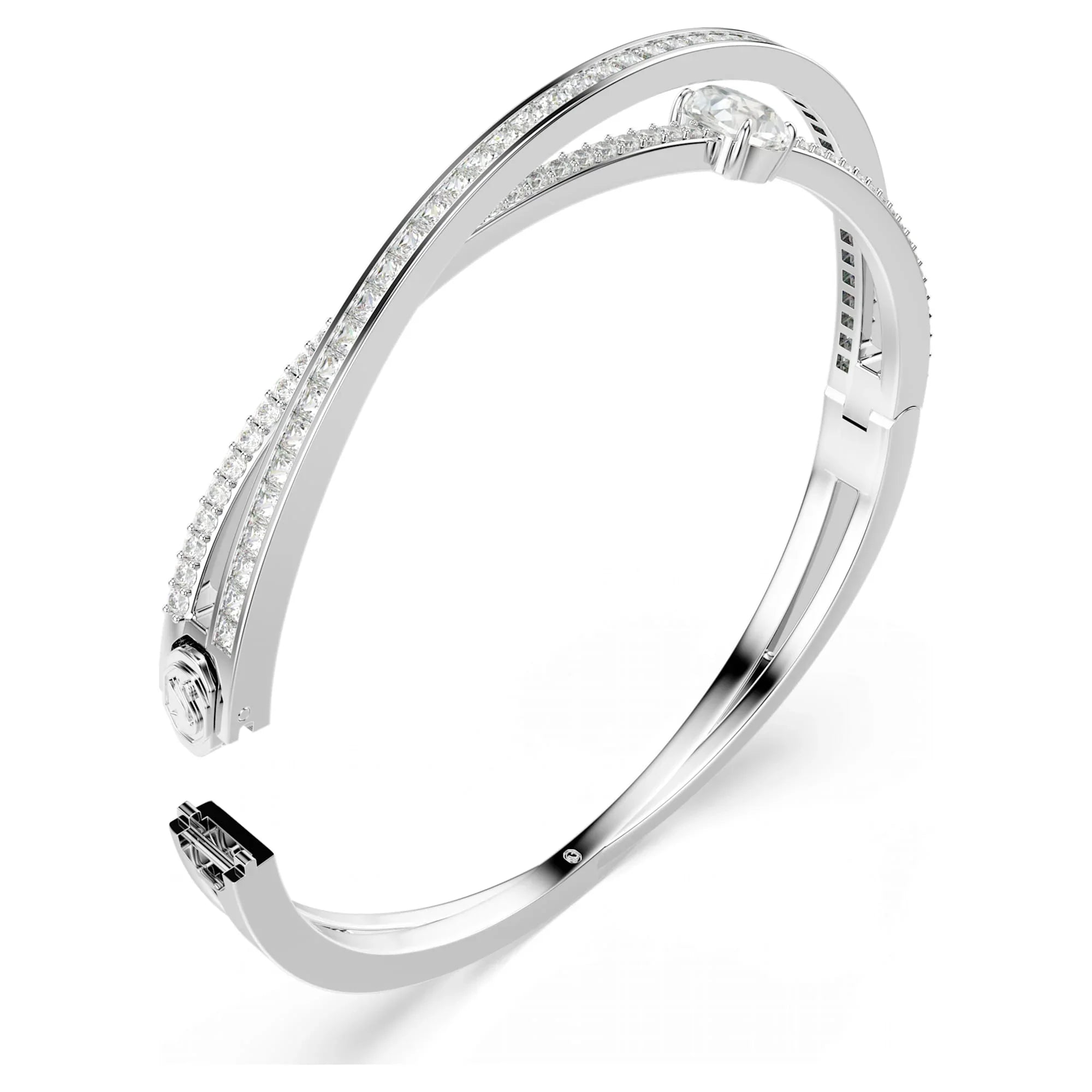 Hyperbool - Zilverwit - Armband - Swarovski weergave 3