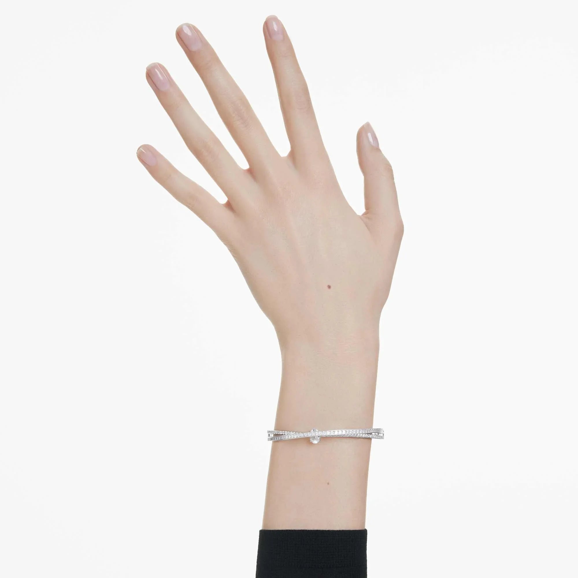 Hyperbool - Zilverwit - Armband - Swarovski weergave 2