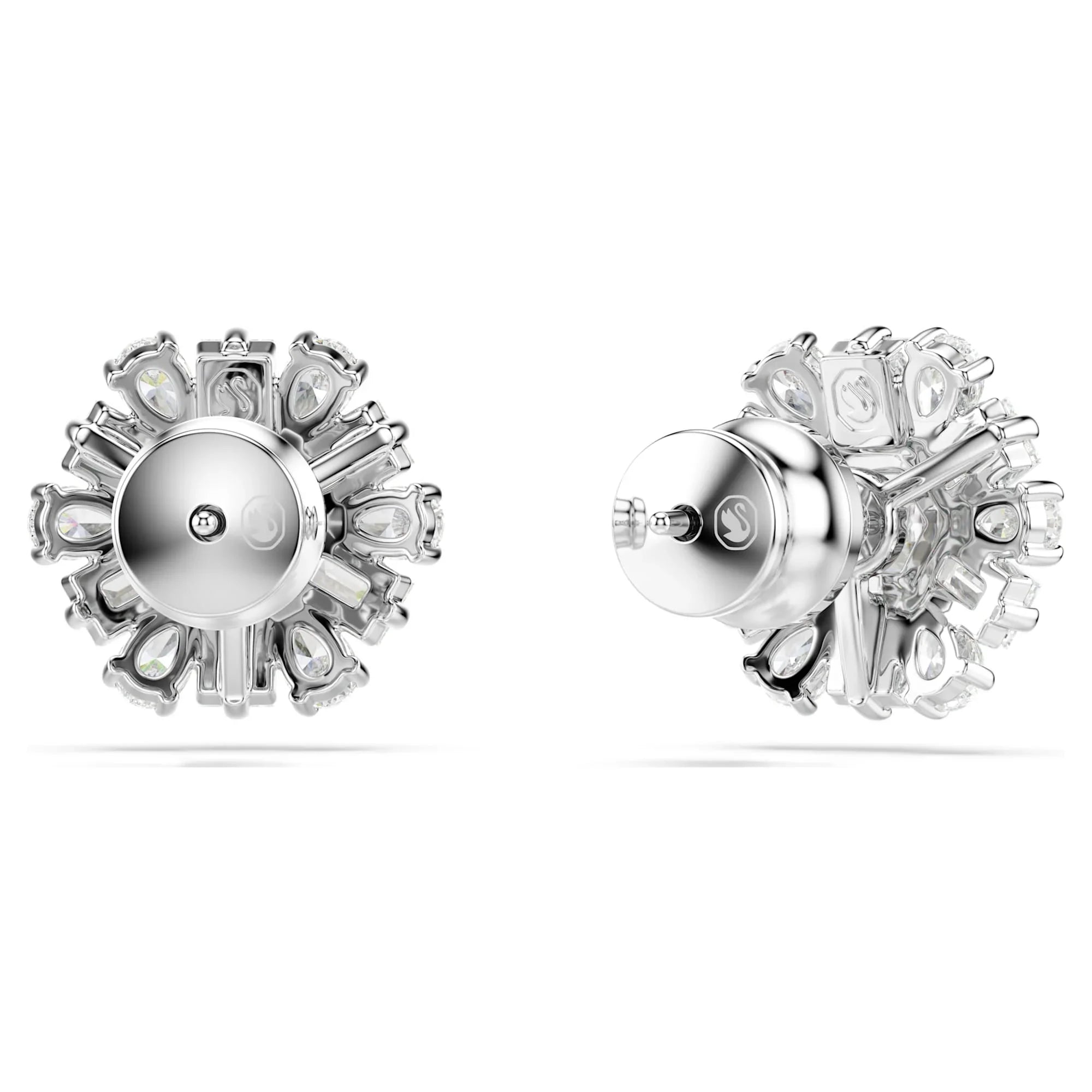 Idyllia zilveren witte sneeuwvlokoorbellen voor dames – Swarovski bekijk 3