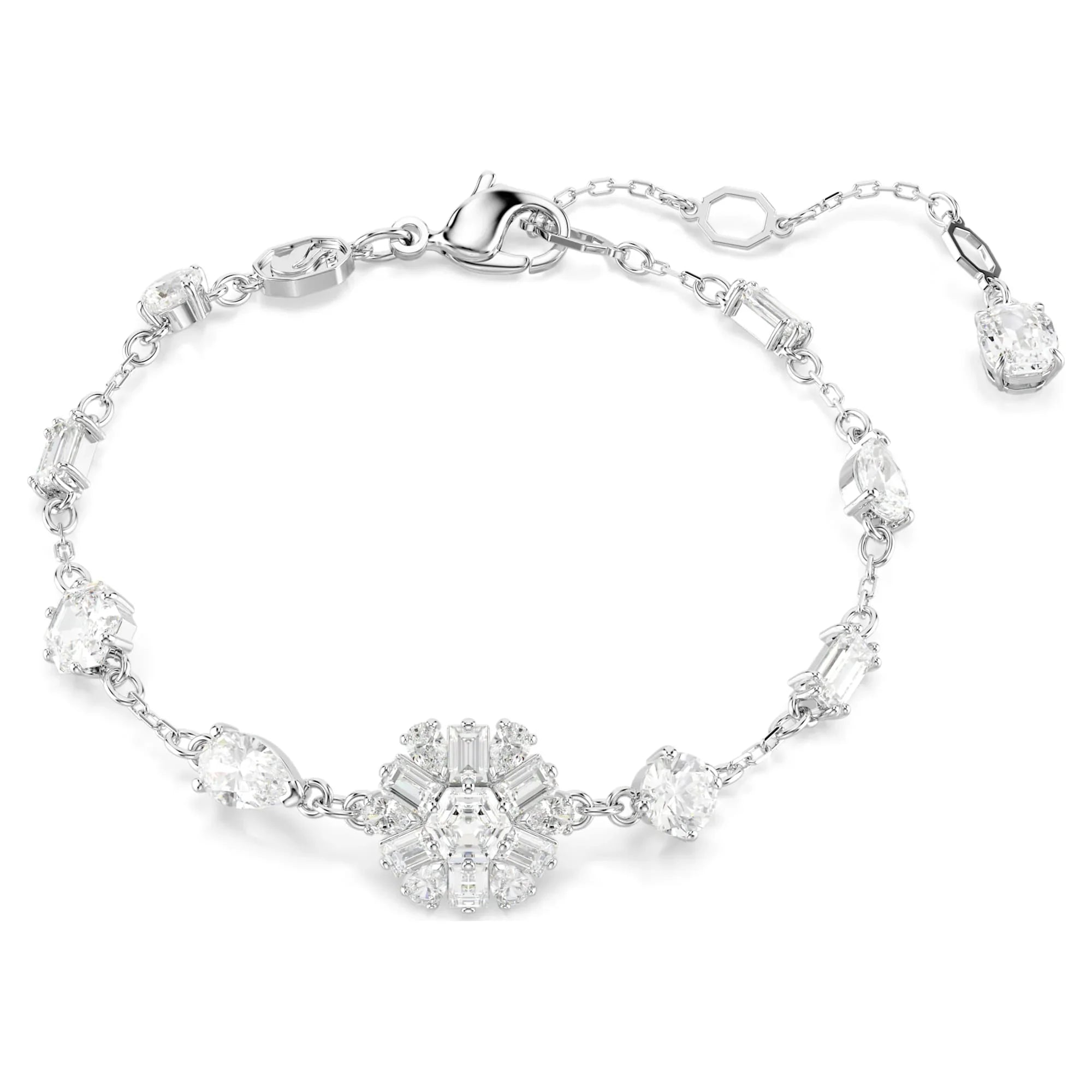 Idyllia - Snowflake - Ασημί Λευκό - Βραχιόλι - Swarovski