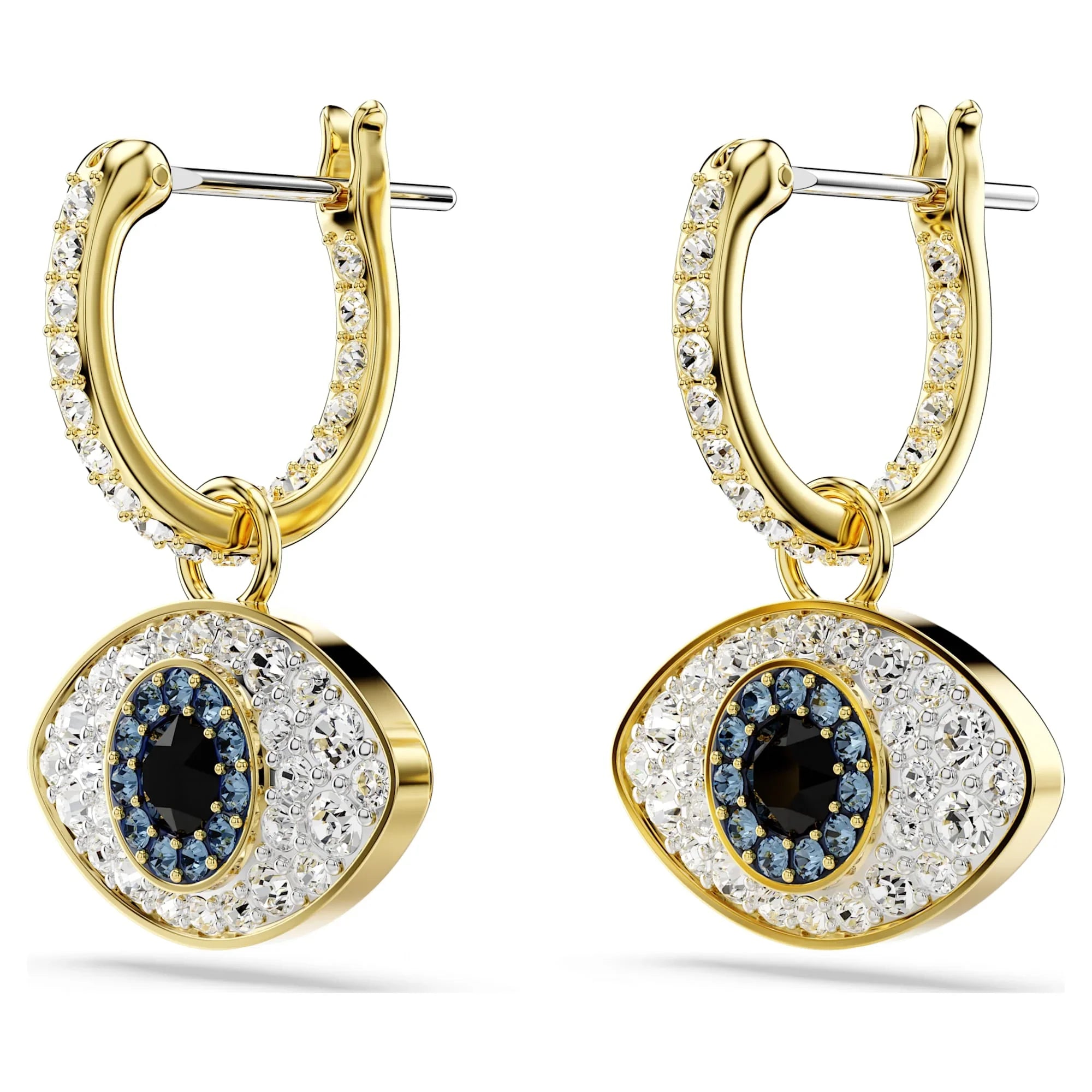 Boucles d’Oreilles Femme Symbolica Blanc Doré – Swarovski vue 4
