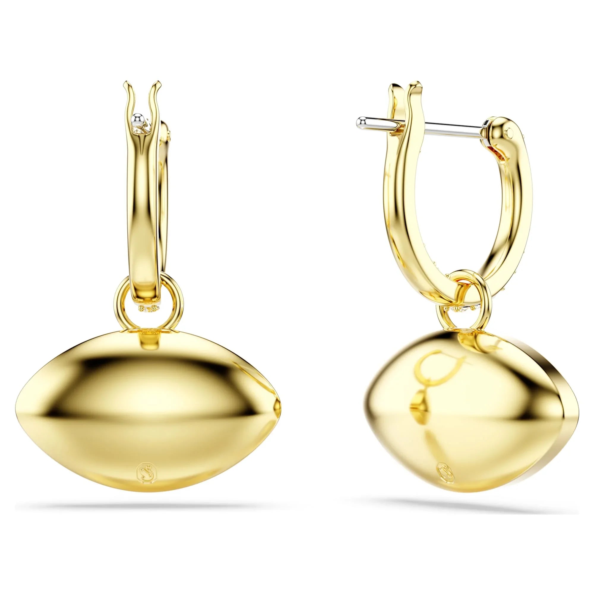 Boucles d’Oreilles Femme Symbolica Blanc Doré – Swarovski vue 3