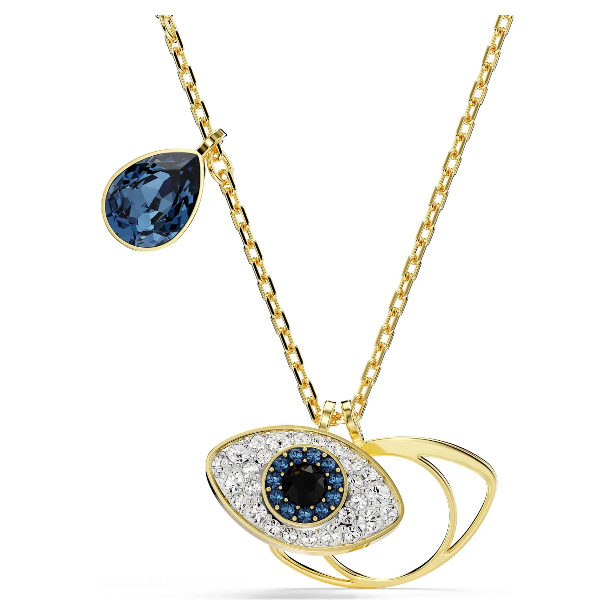 Guldblå Lucky Eye Symbolica vedhæng – Swarovski