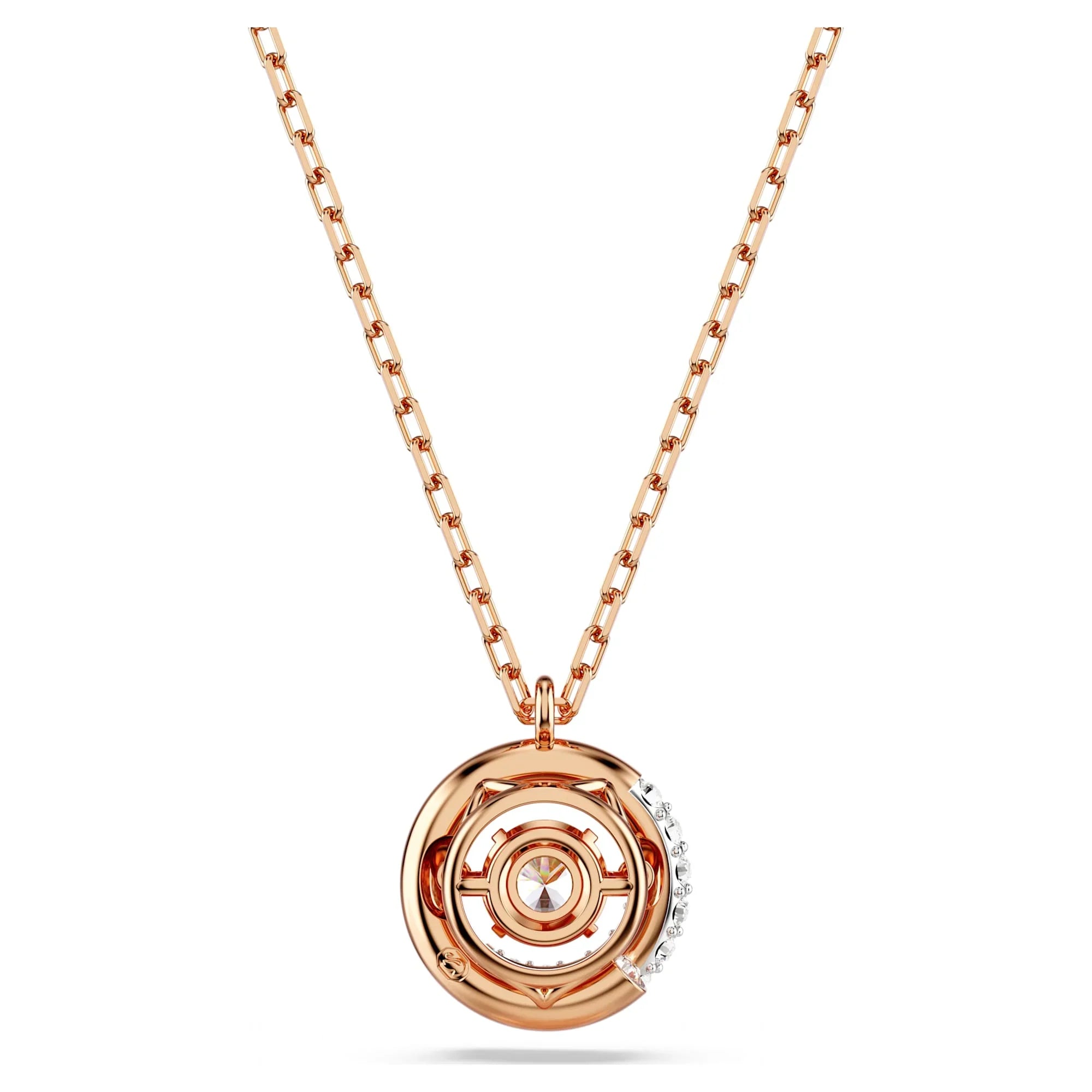 Colgante Dextera Redondo de Oro Rosa Blanco – Swarovski vista 3