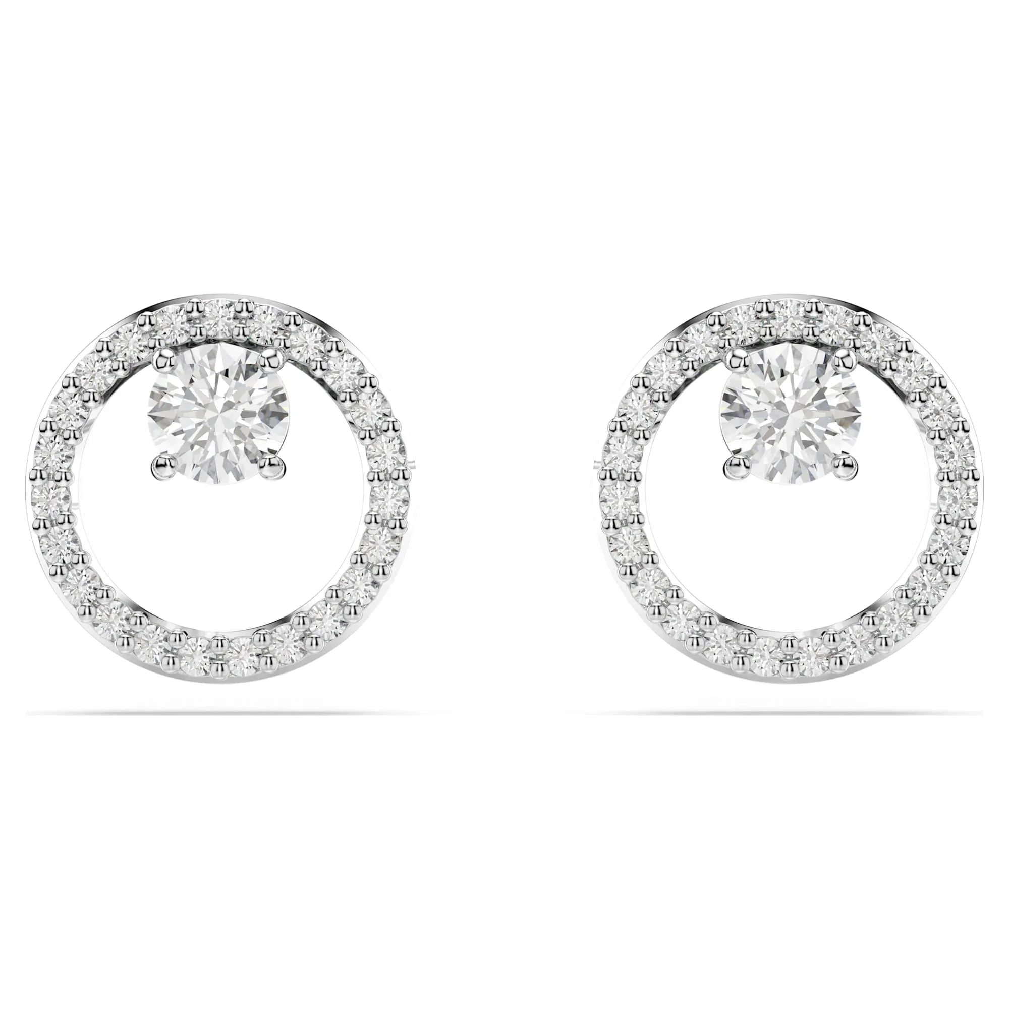 Damskie srebrne kolczyki sztyfty Constella – Swarovski
