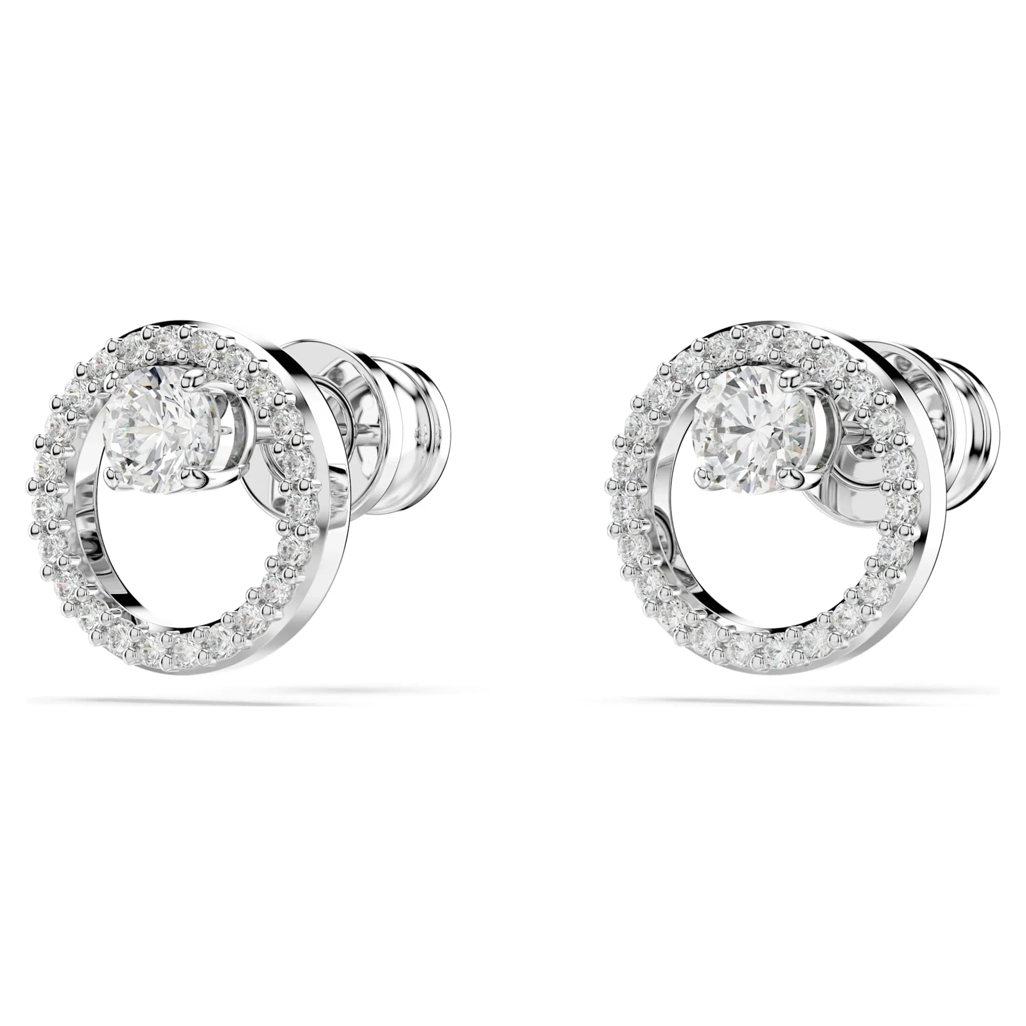 Γυναικεία σκουλαρίκια Constella White Silver Stud – όψη Swarovski 3