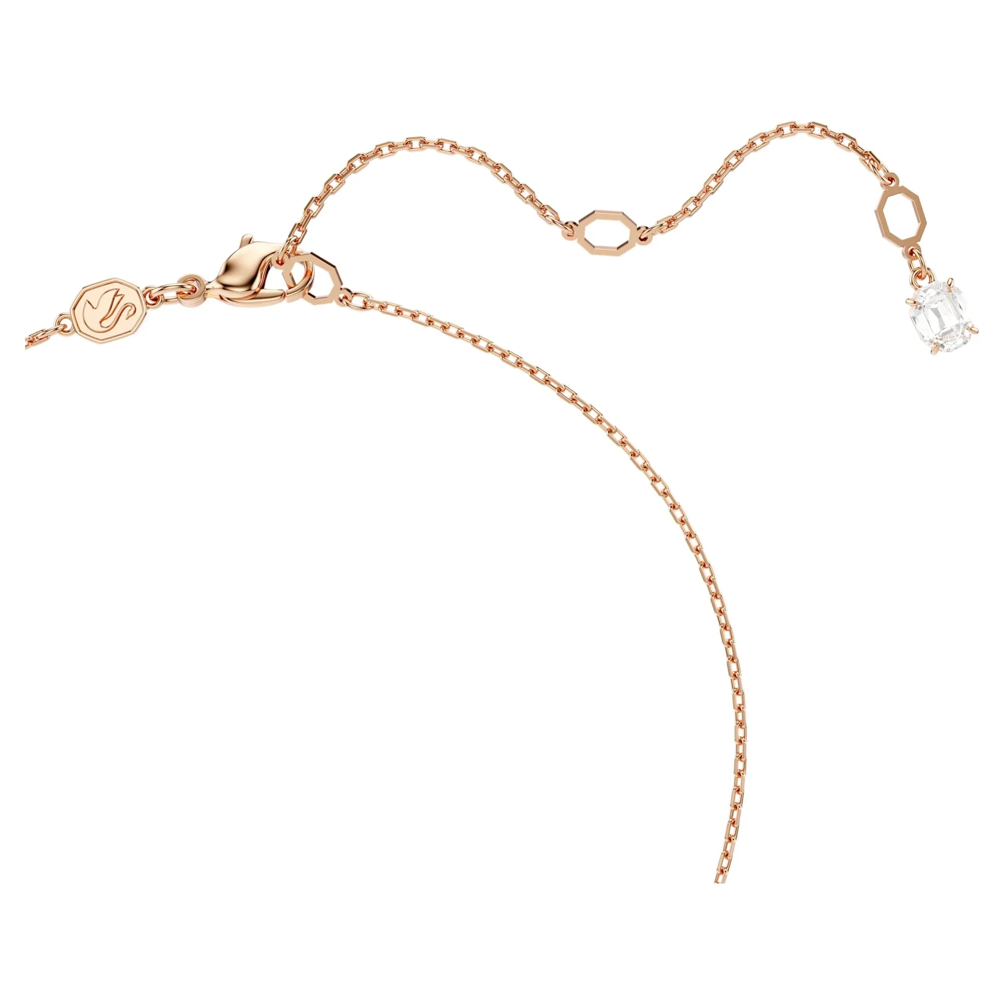 Matrix-Anhänger, rund, Kristallperle, Weiß-Roségold – Swarovski-Ansicht 4
