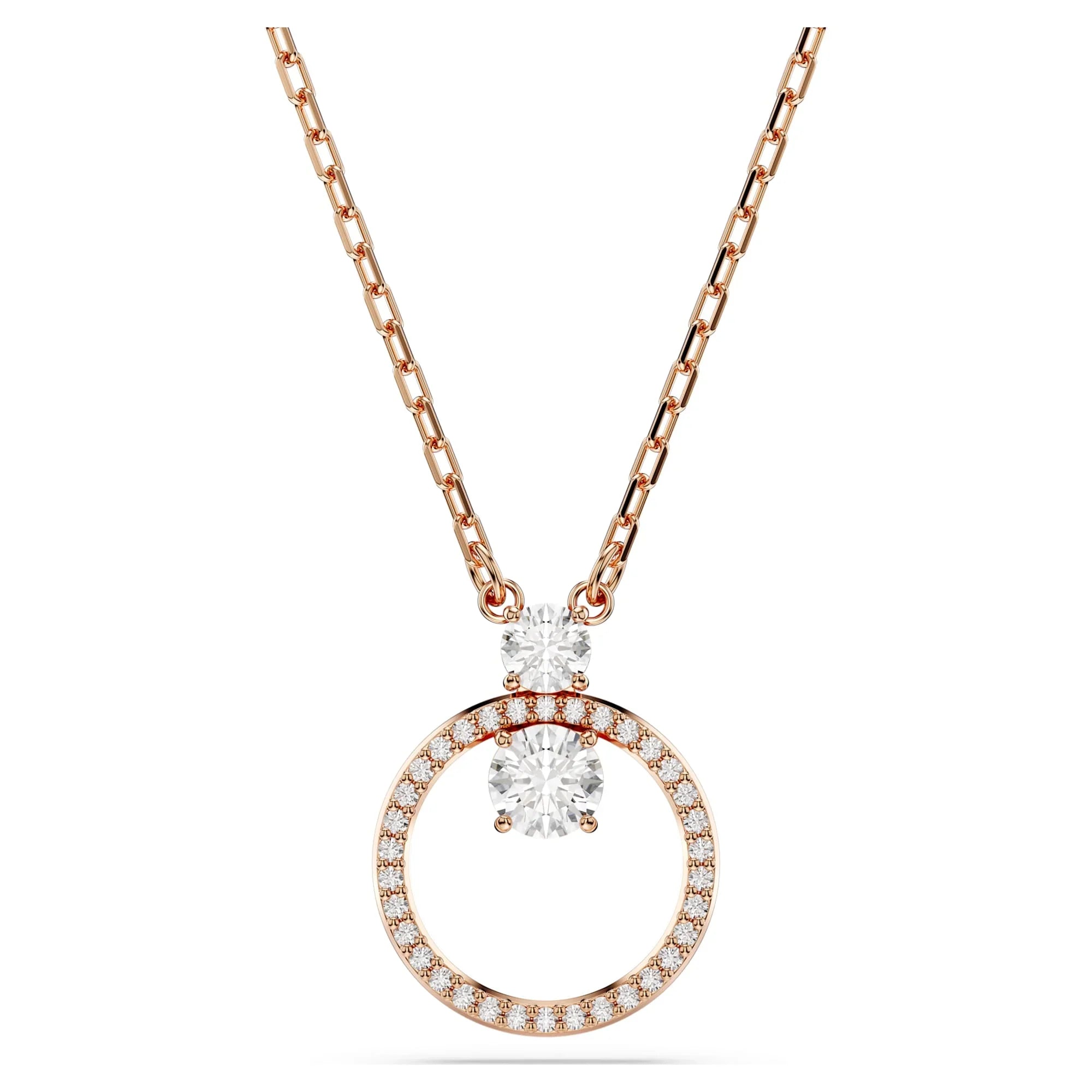 Μενταγιόν Swarovski - Constella - Στρογγυλό κόψιμο - Λευκό & Ροζέ