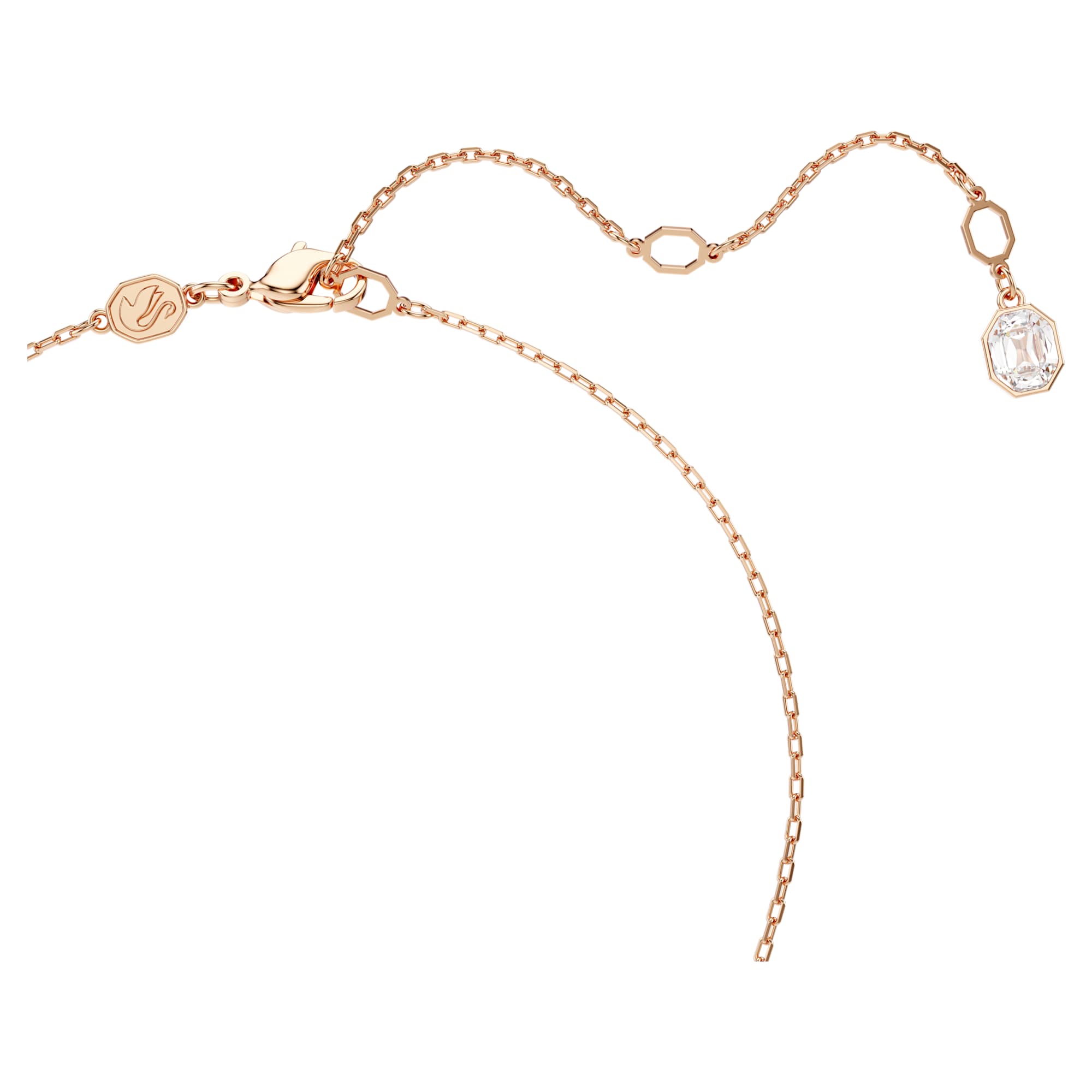 Constella Pavé Pendant Round White Rose Gold – Swarovski
