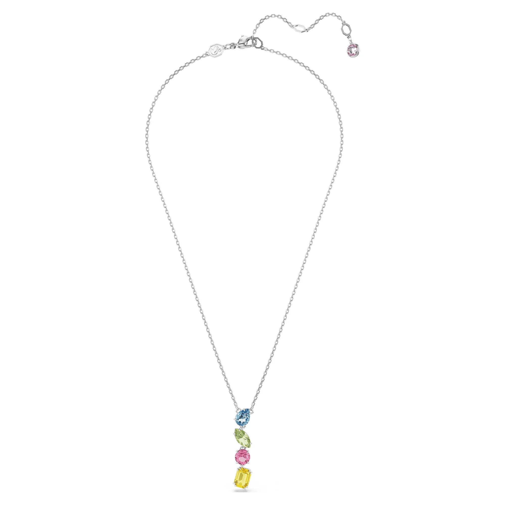 Pingente Swarovski - Gema - Vários tamanhos - Rosa e prata vista 2