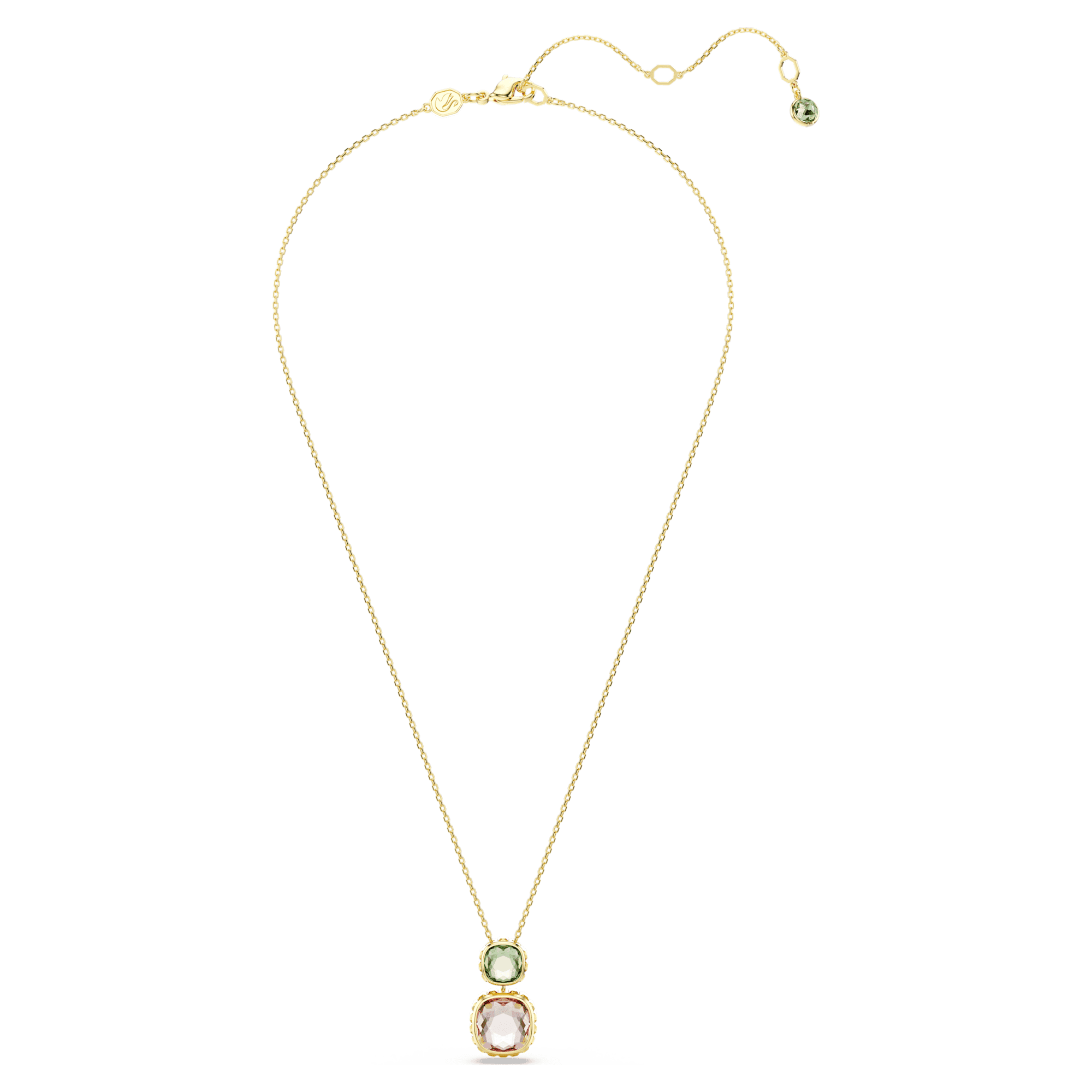 Chroma Cushion Pendant Multicolor Gold – Swarovski