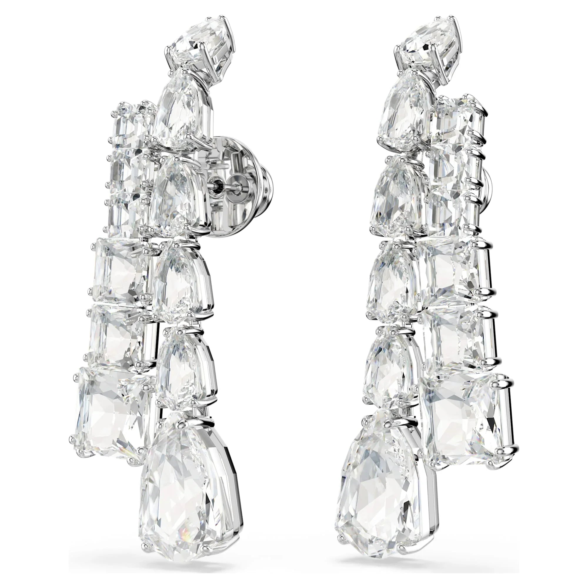 Matrix witzilveren oorbellen voor dames – Swarovski bekijk 3