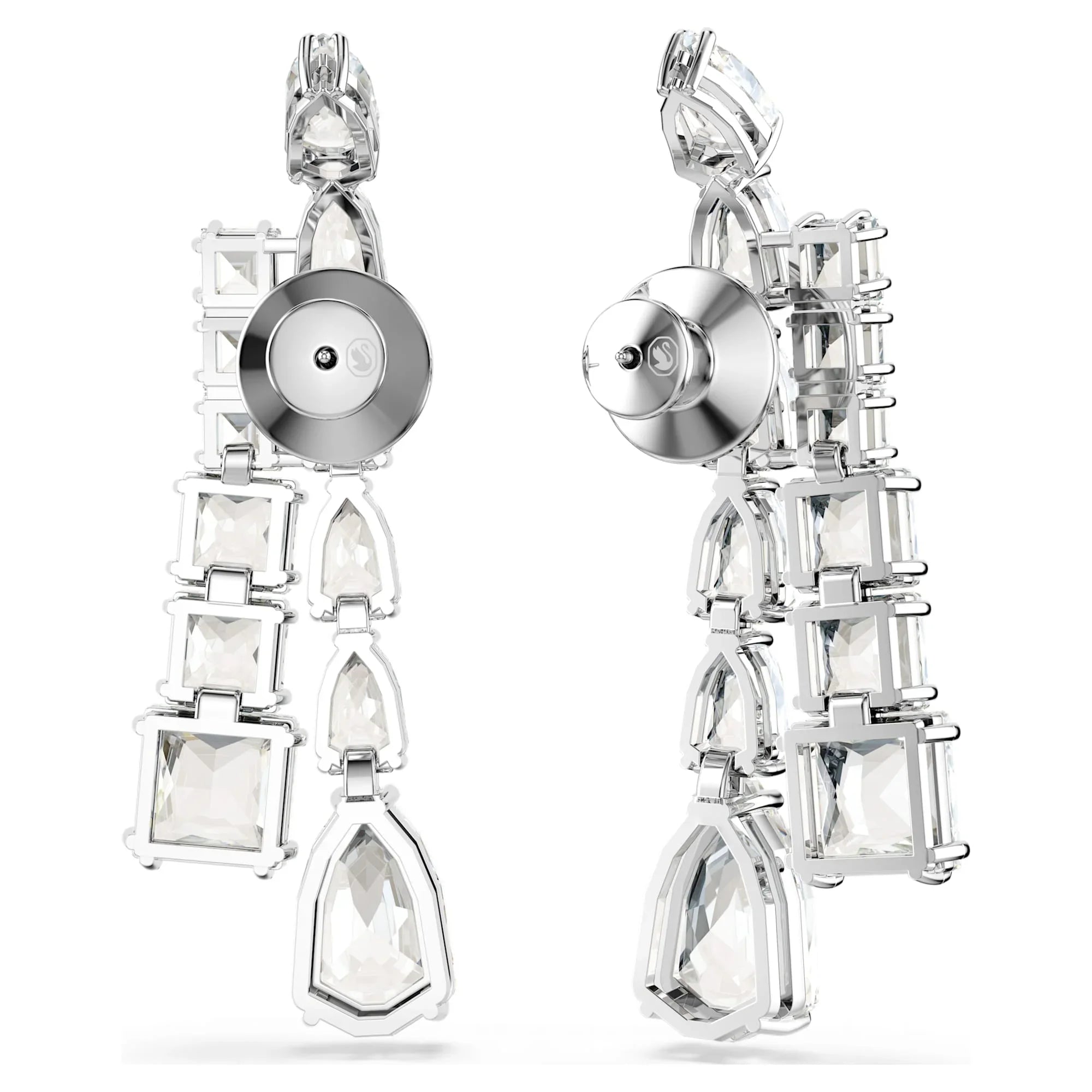 Matrix witzilveren oorbellen voor dames – Swarovski bekijk 4