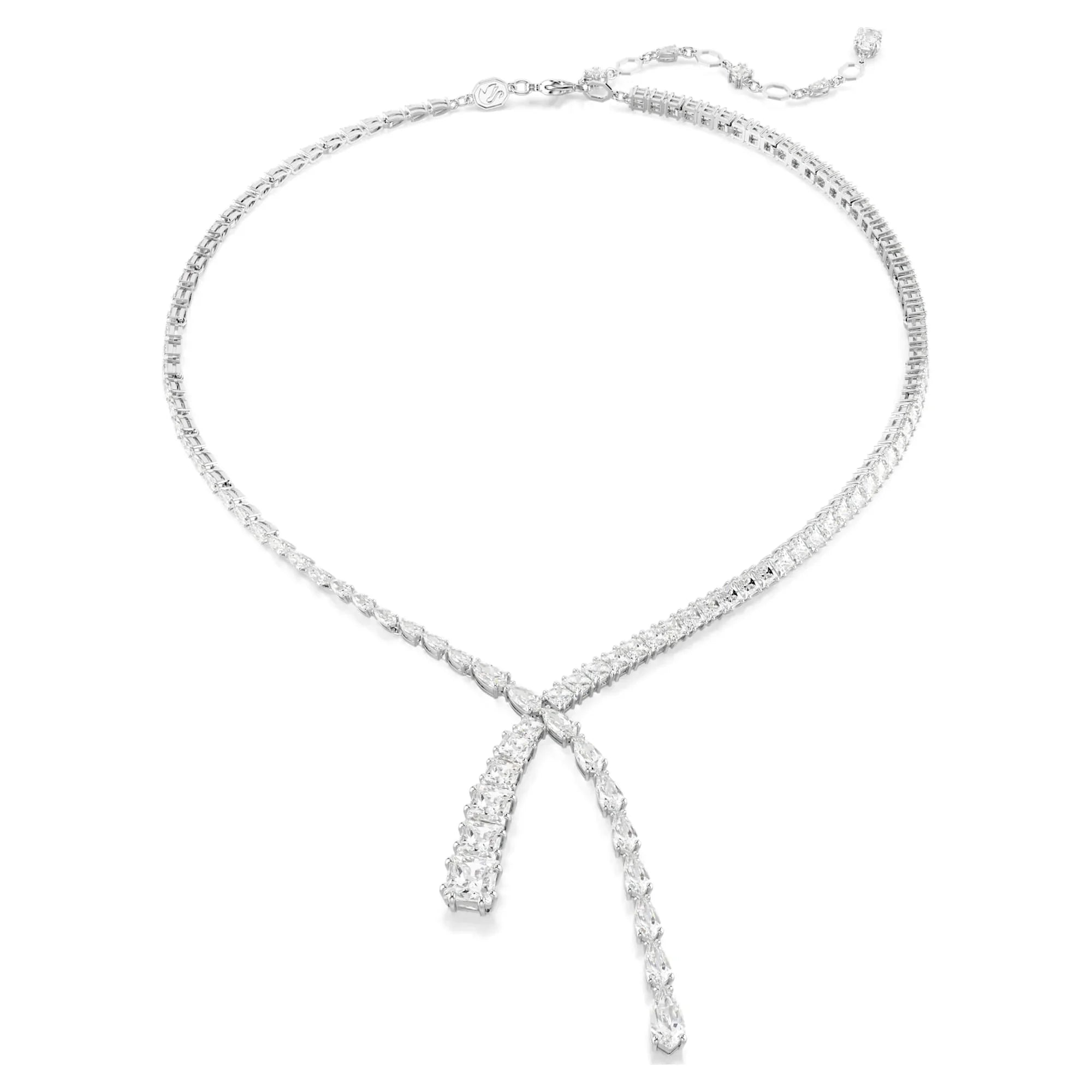 Matrix Y Necklace White Rhodium Plated Various Sizes – Swarovski