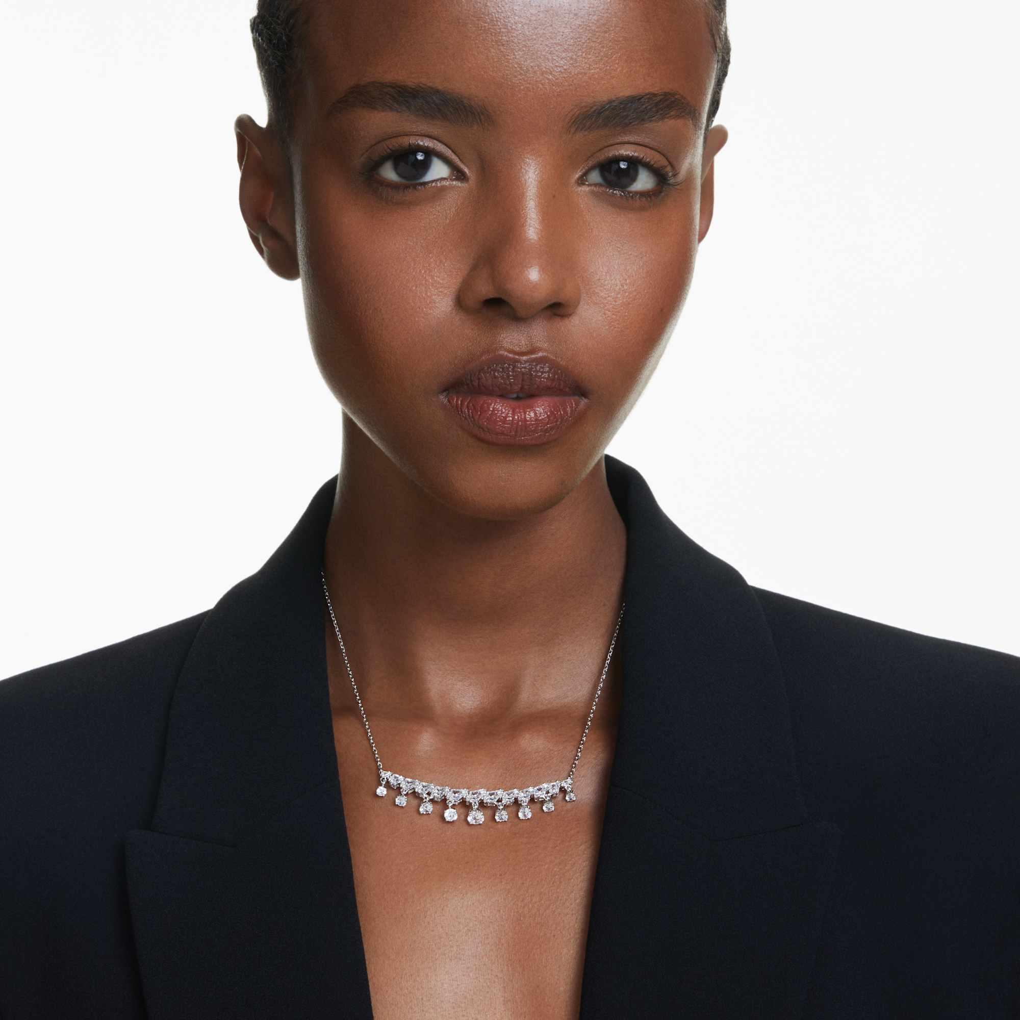 Swarovski Necklace - Idyllia - Various sizes - White & Silver view 2