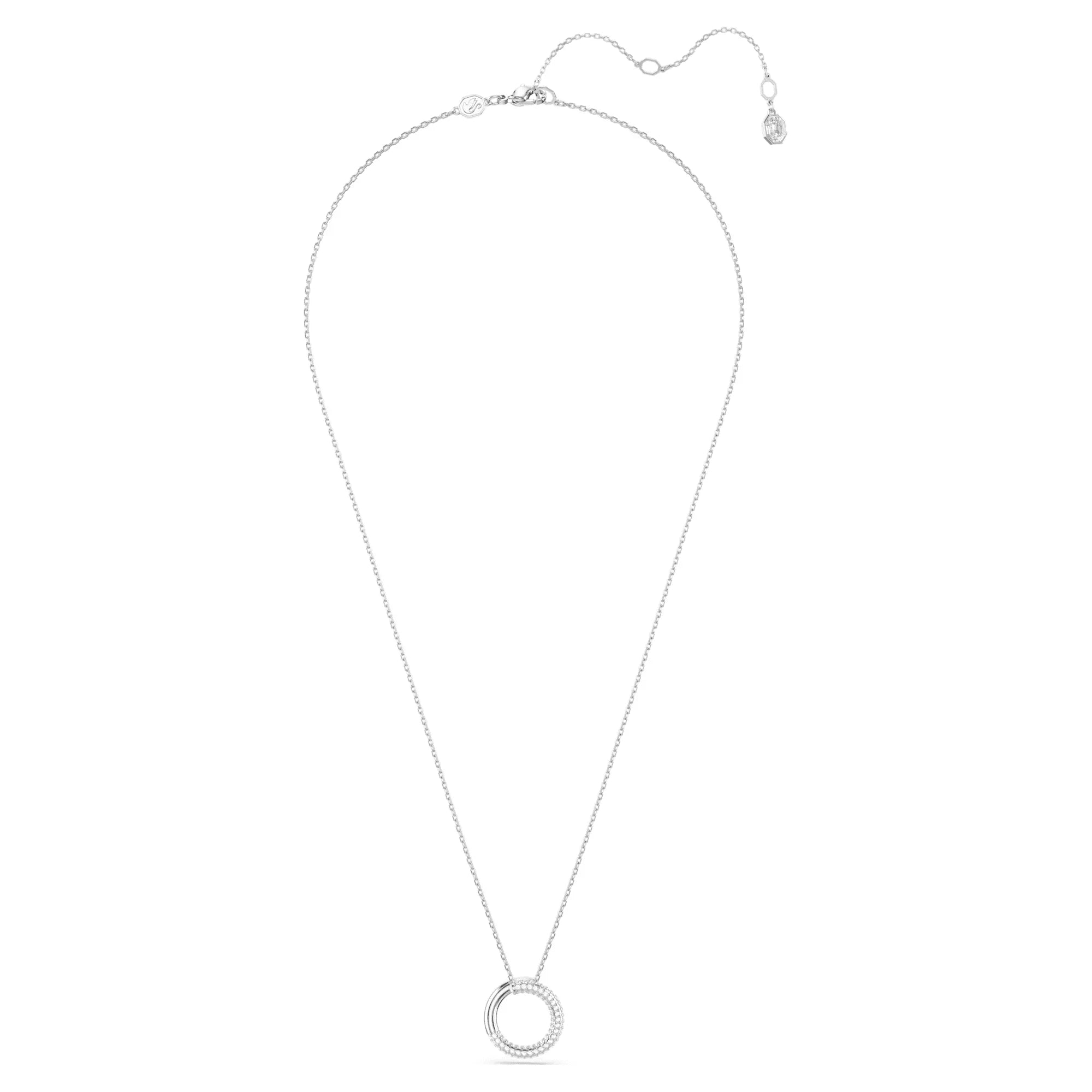 Dextera Pavé hvidt rhodineret vedhæng – Swarovski-visning 3