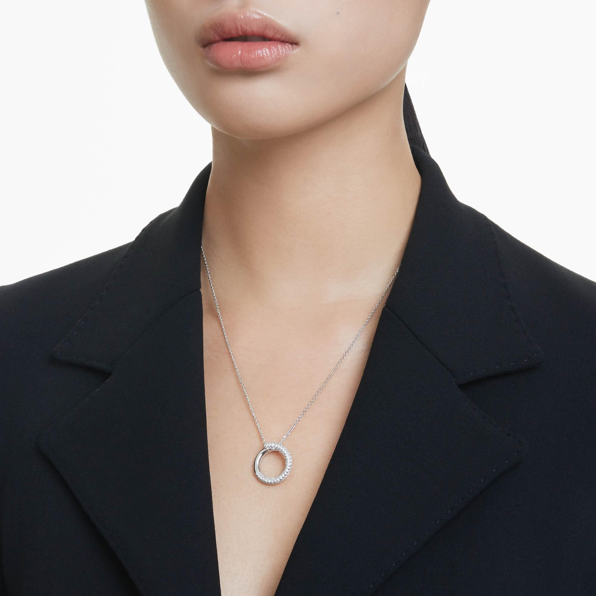 Dextera Pavé hvidt rhodineret vedhæng – Swarovski-visning 2