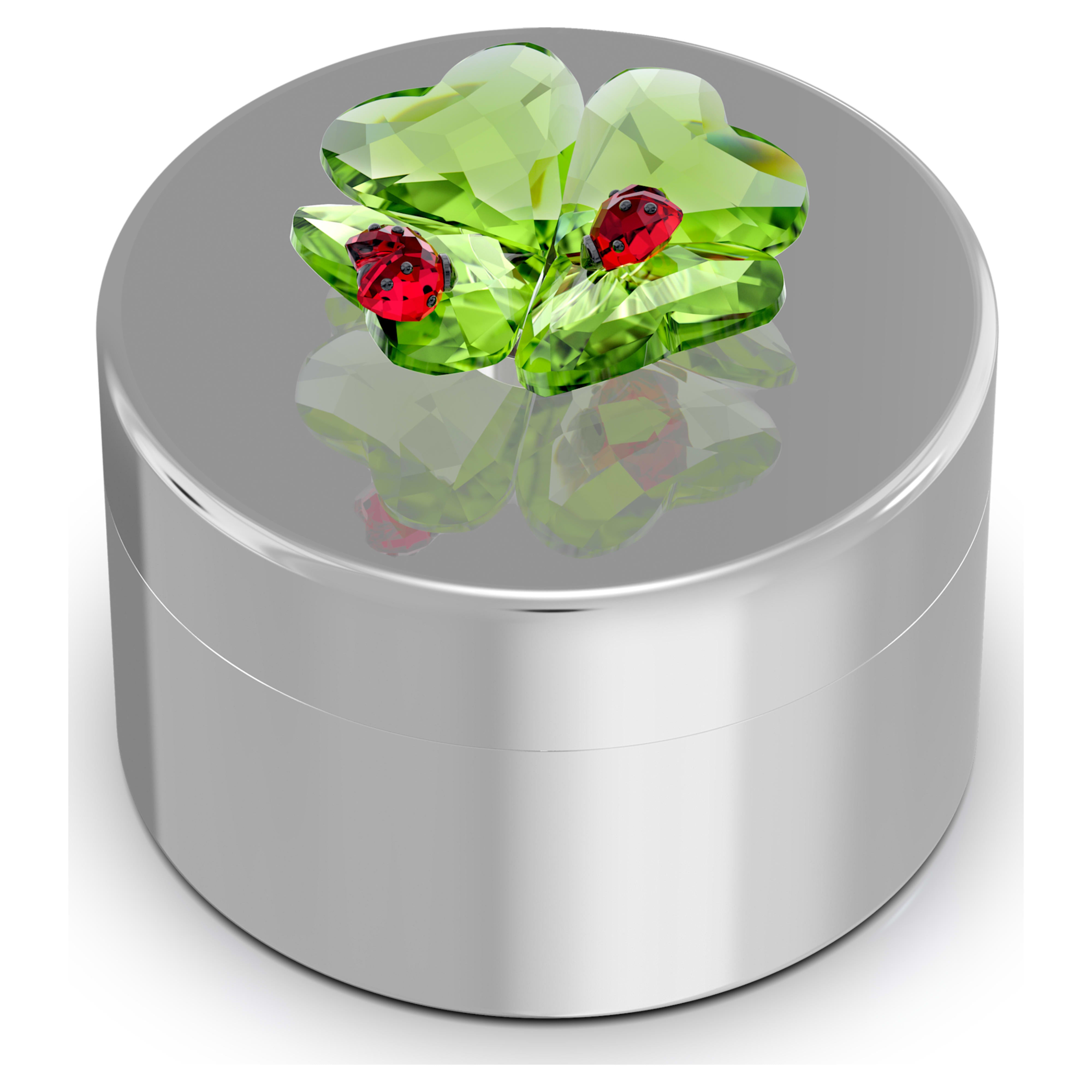 Swarovski figurine – Idyllia – Four-leaf clover and Ladybug – Decorative box view 4