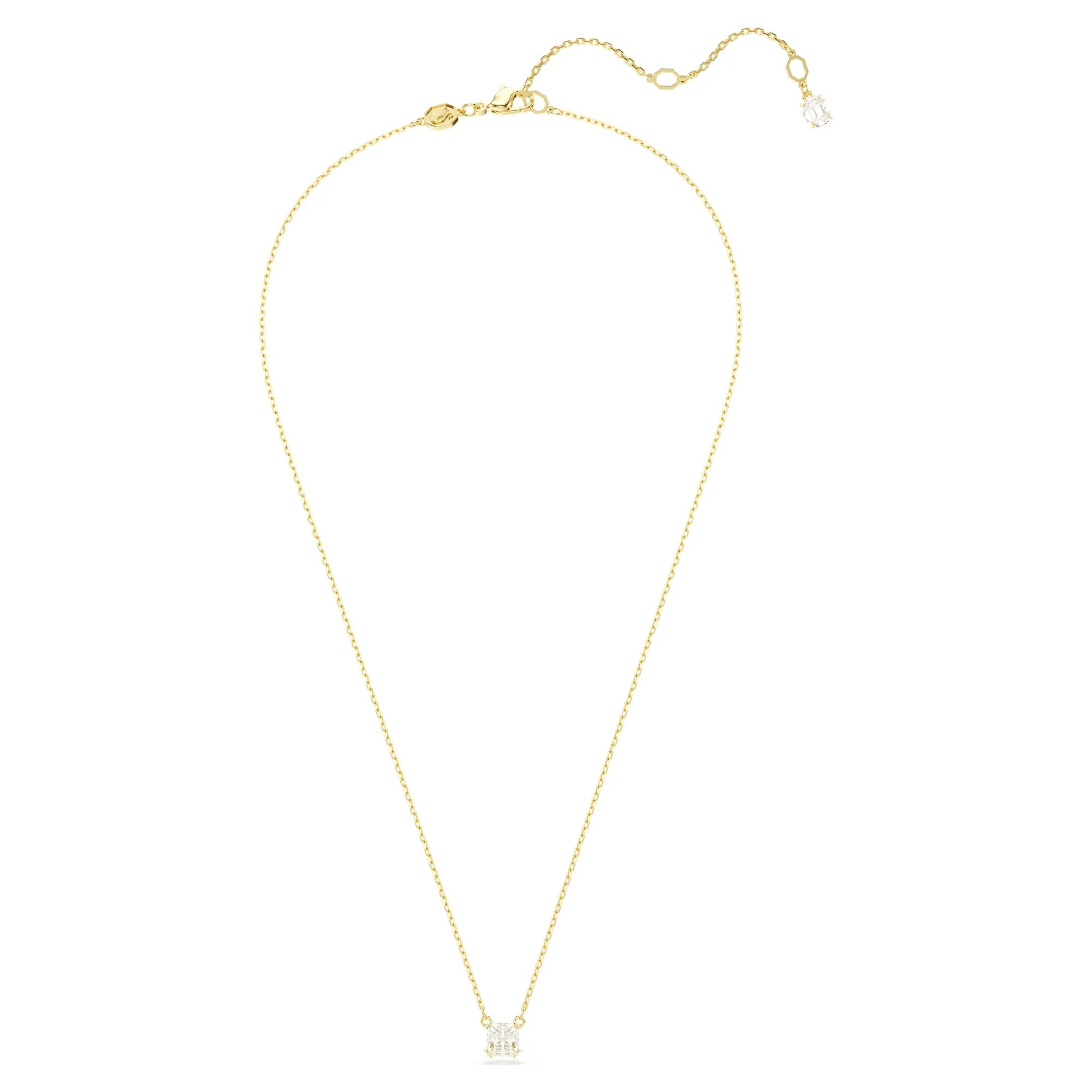 Swarovski-hanger - Stilla - Vierkant geslepen - Wit en goud Bekijk 4