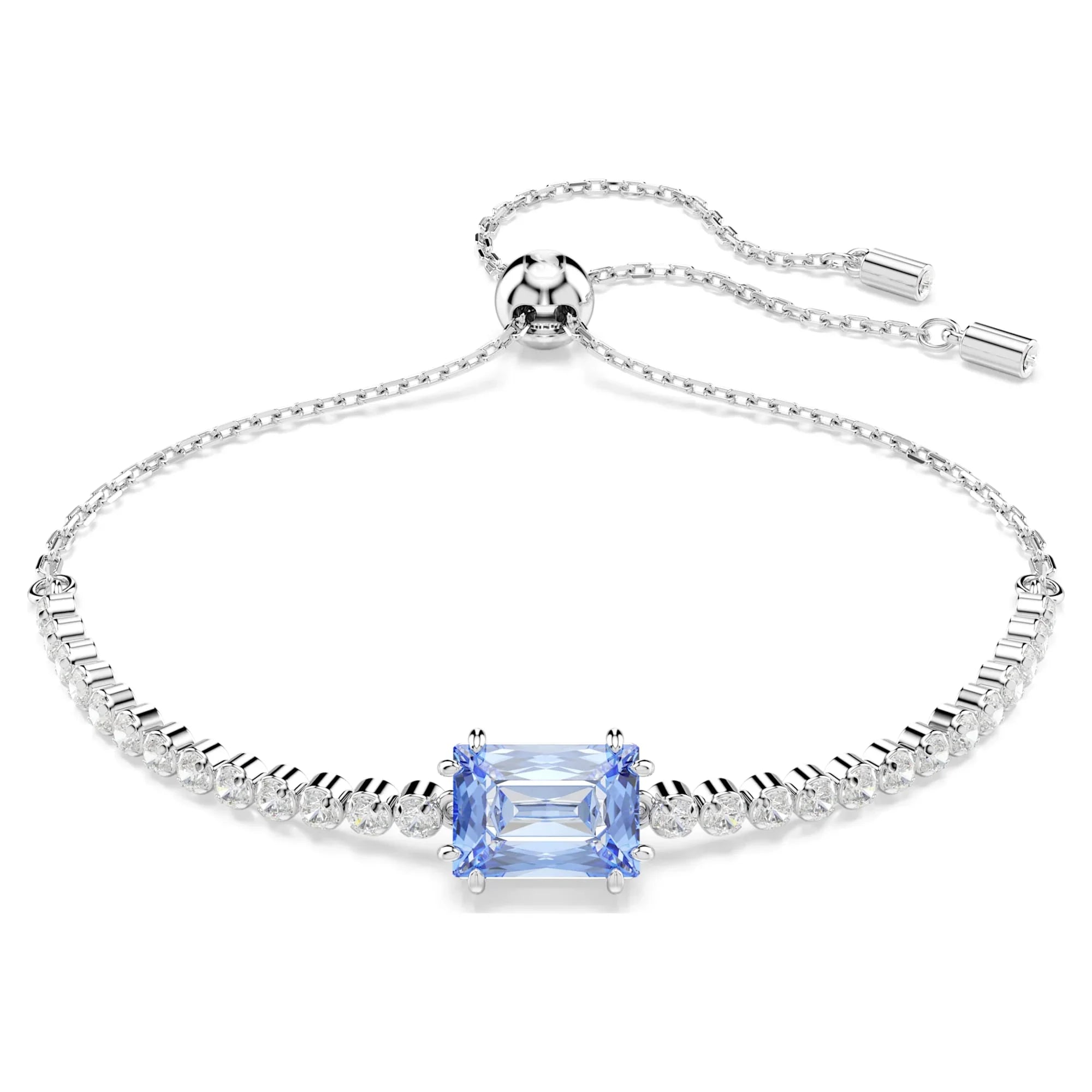 Matrix - Tennis - Argento Blu - Bracciale - Swarovski
