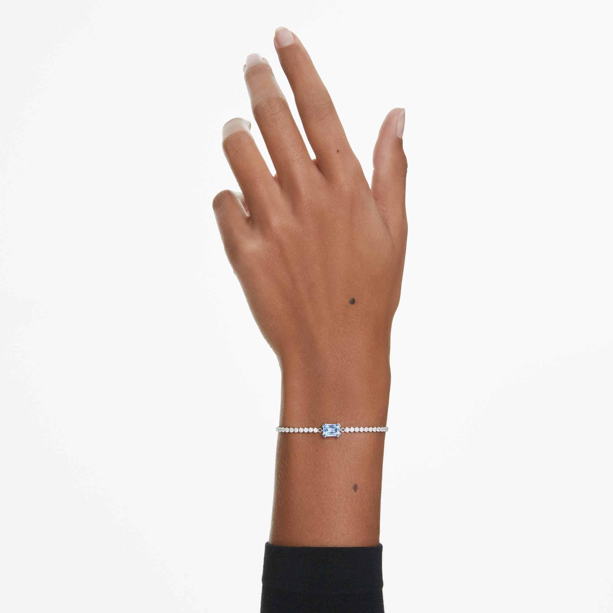 Matrix - Tennis - Argento Blu - Bracciale - Swarovski vista 2