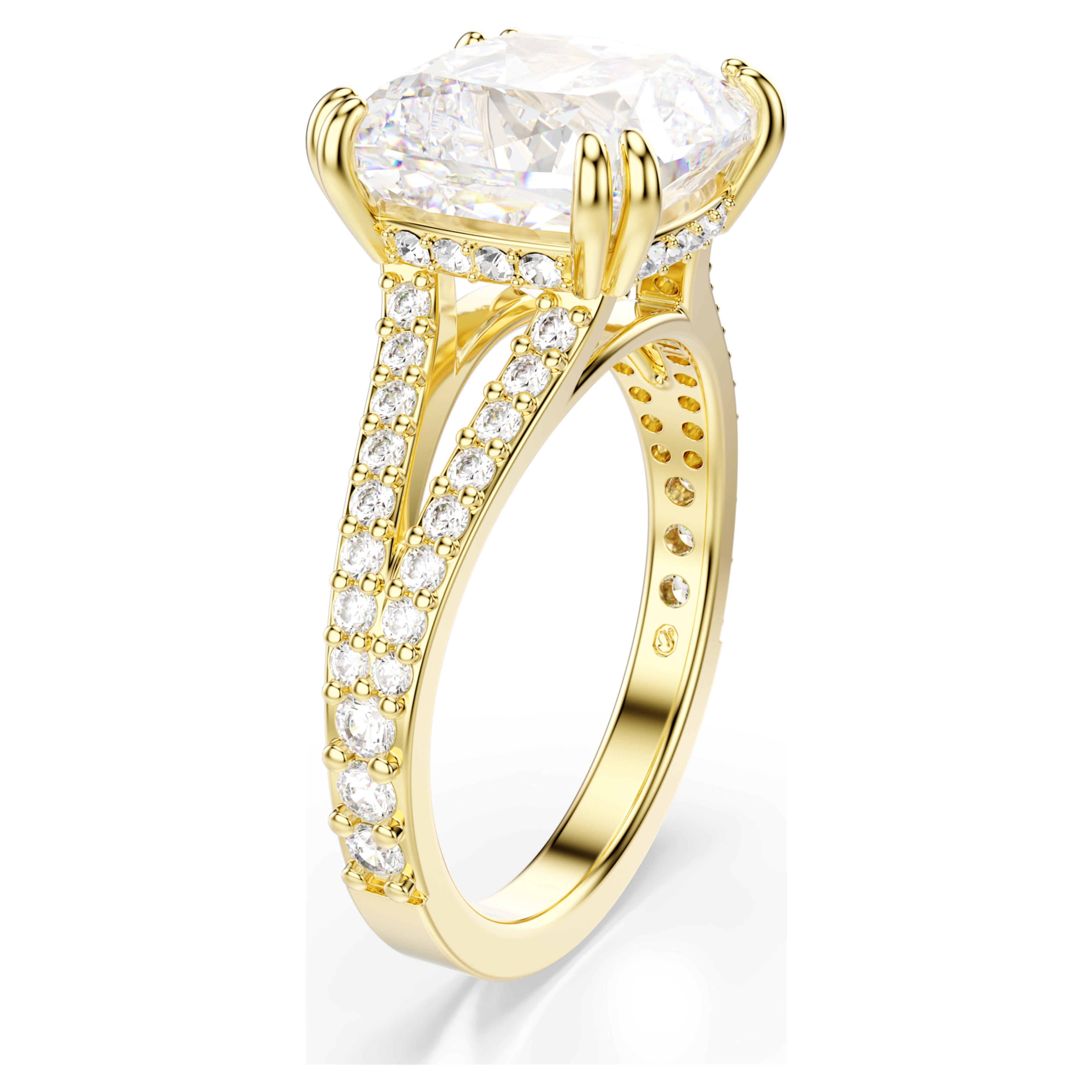 Stilla Cocktail Women's Ring White Gold – Swarovski