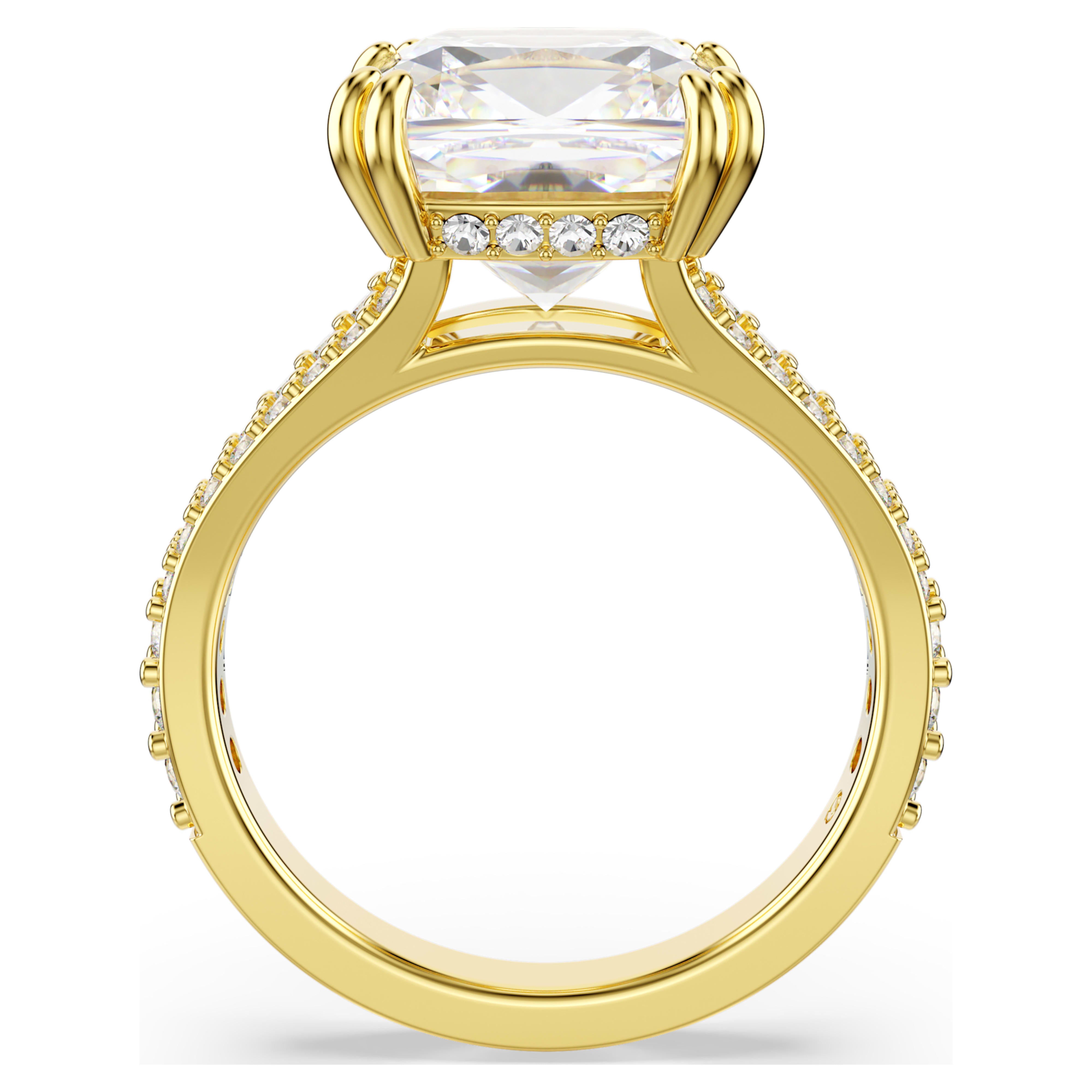 Stilla Cocktail Women's Ring White Gold – Swarovski