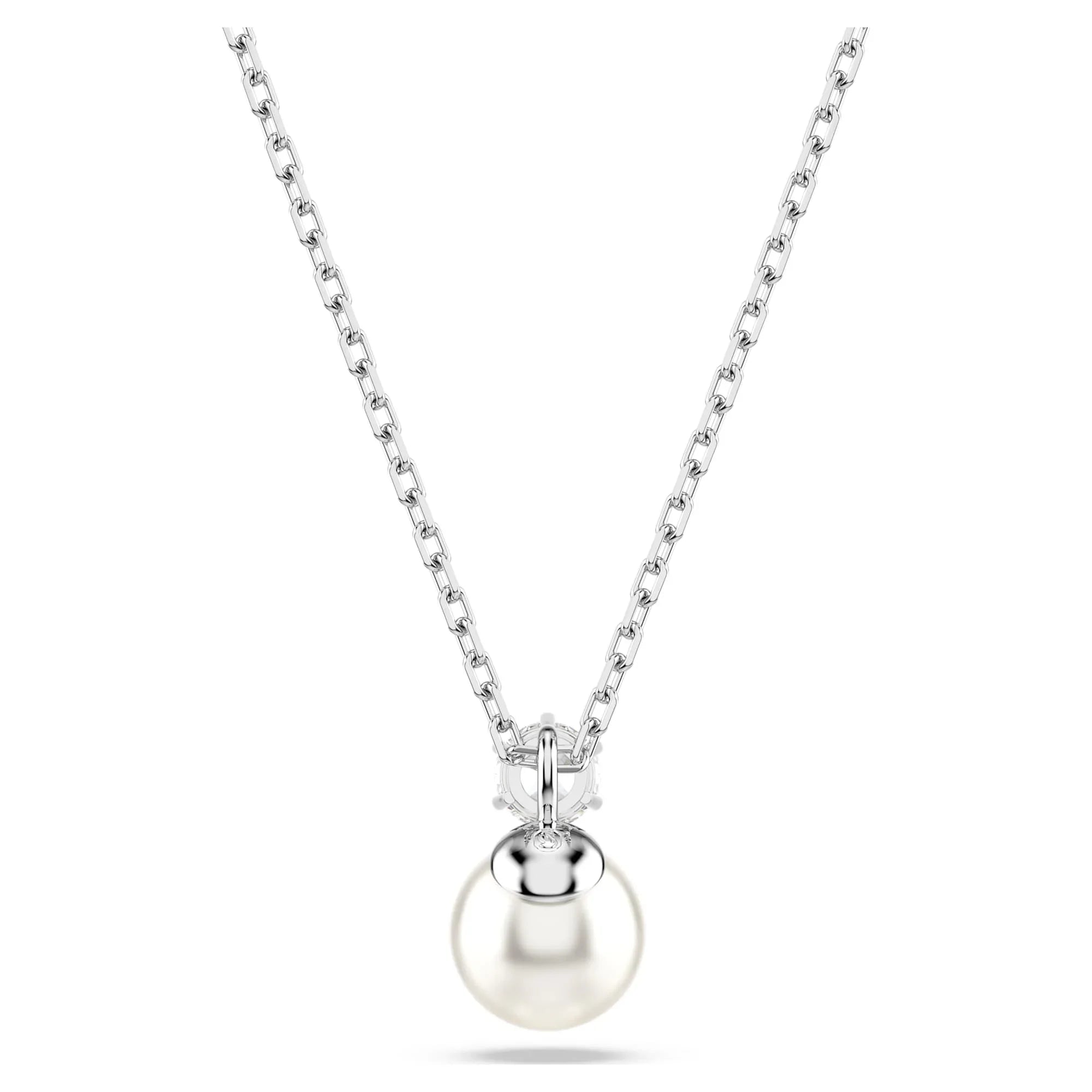 Swarovski-Anhänger – Matrix – Rundschliff – Weiß und Silber