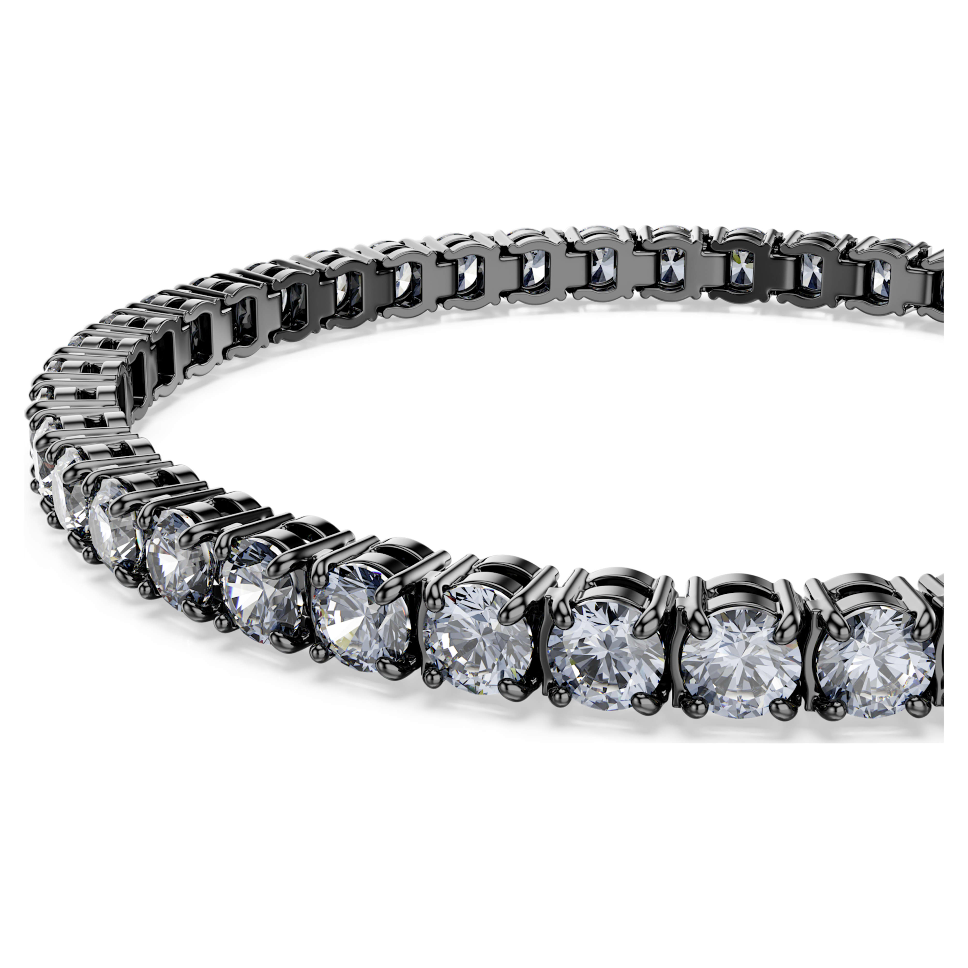 Βραχιόλι Swarovski - Matrix Tennis - Στρογγυλό μέγεθος - Γκρι & Μαύρη όψη 3