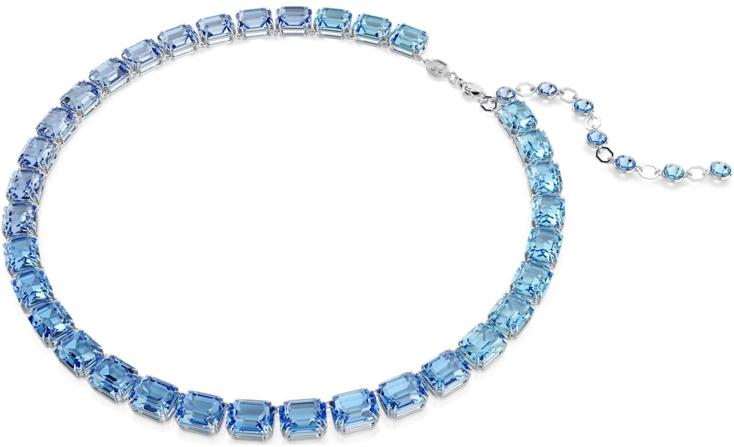 Millenia Blaue Silberhalskette – Swarovski