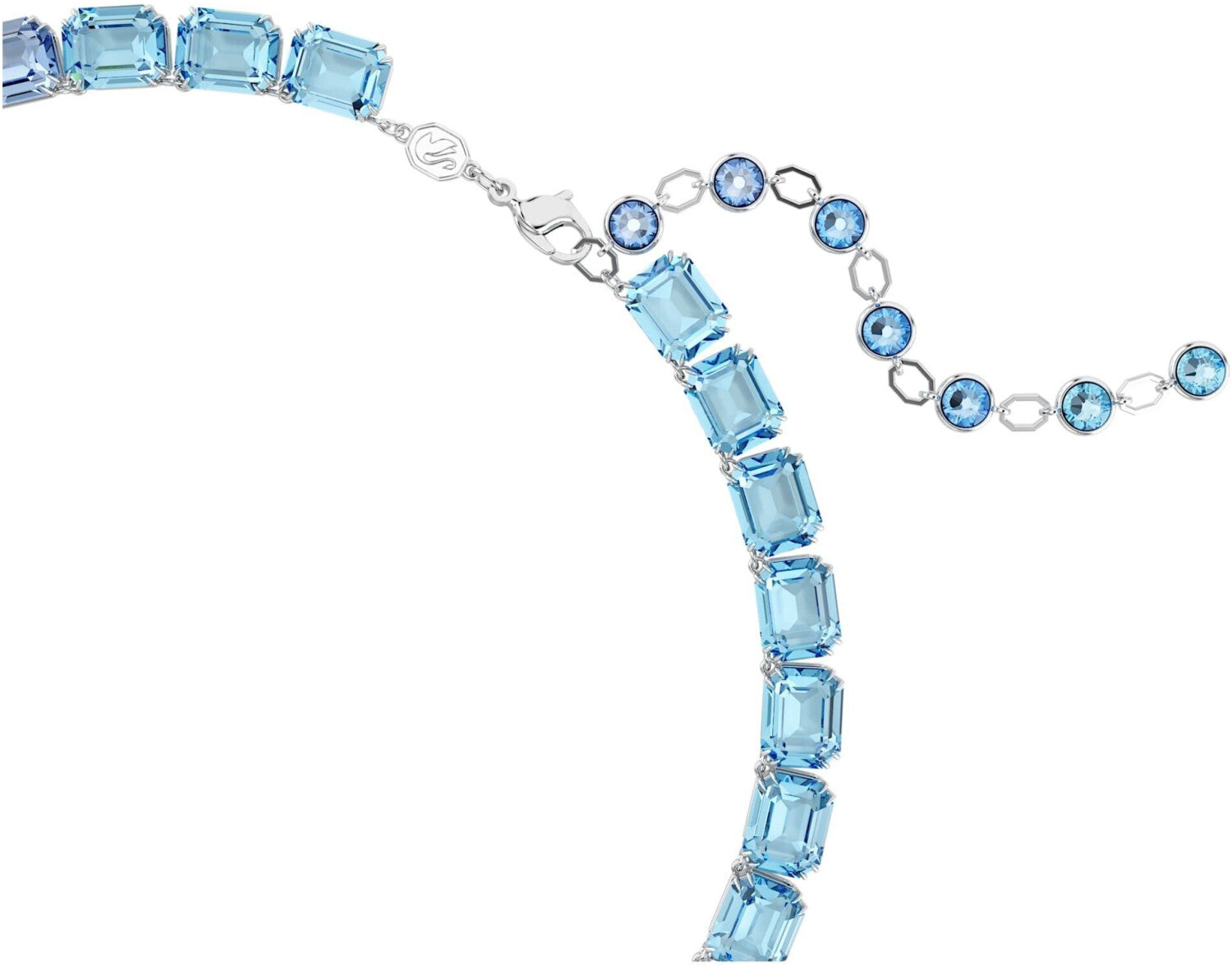 Millenia Blaue Silberhalskette – Swarovski