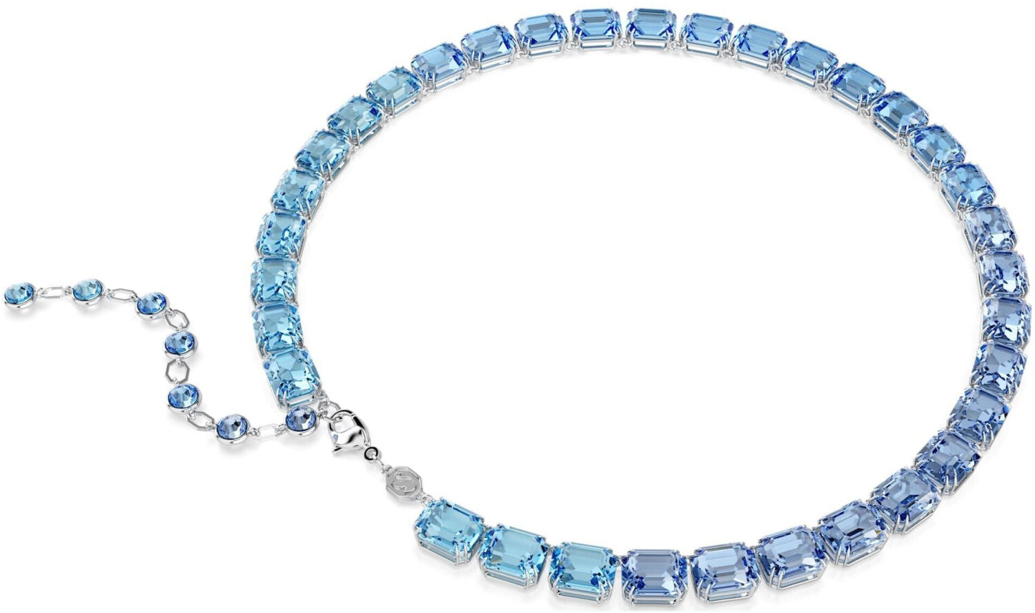 Millenia Blaue Silberhalskette – Swarovski