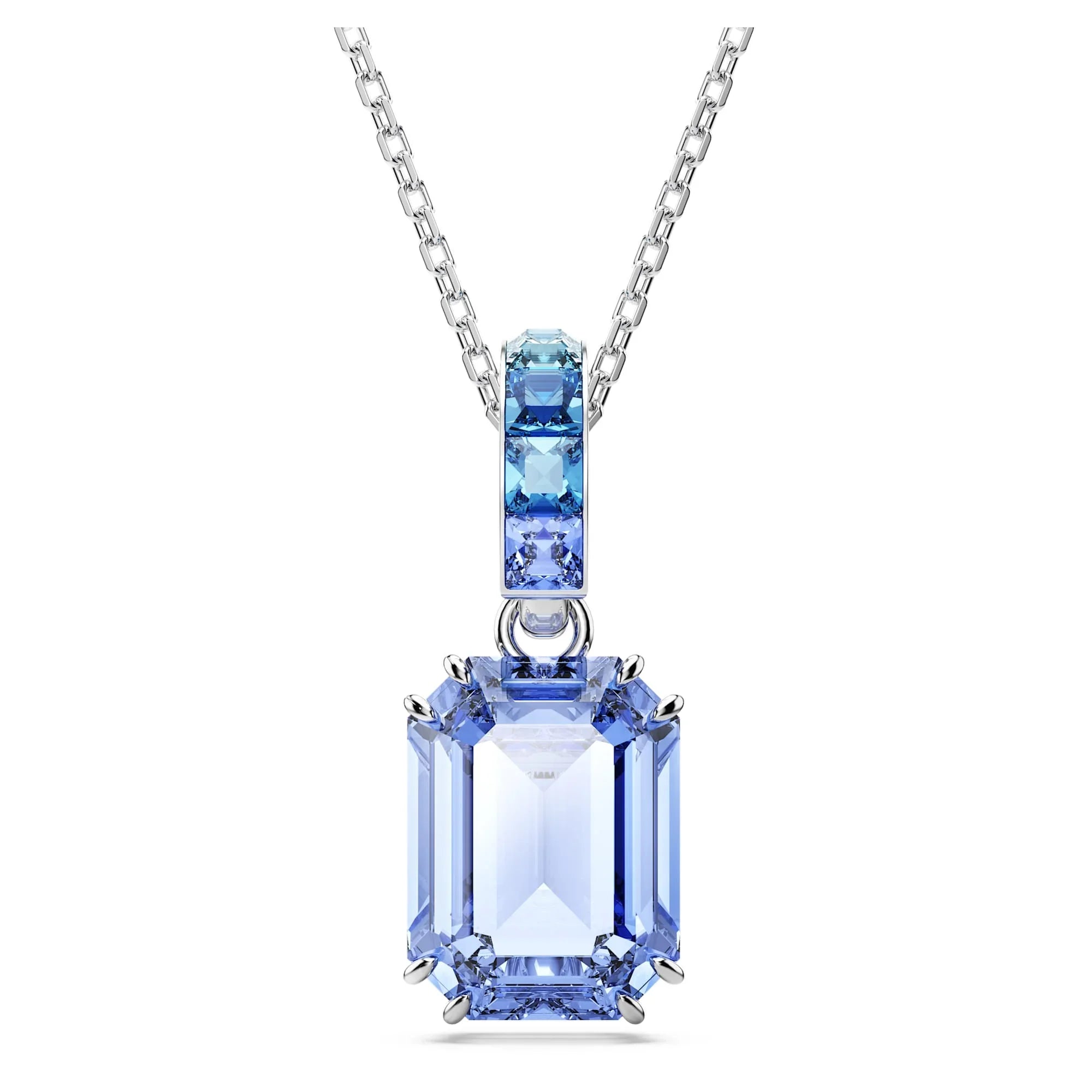Pingente Swarovski - Millenia - Octogonal - Azul e Prata