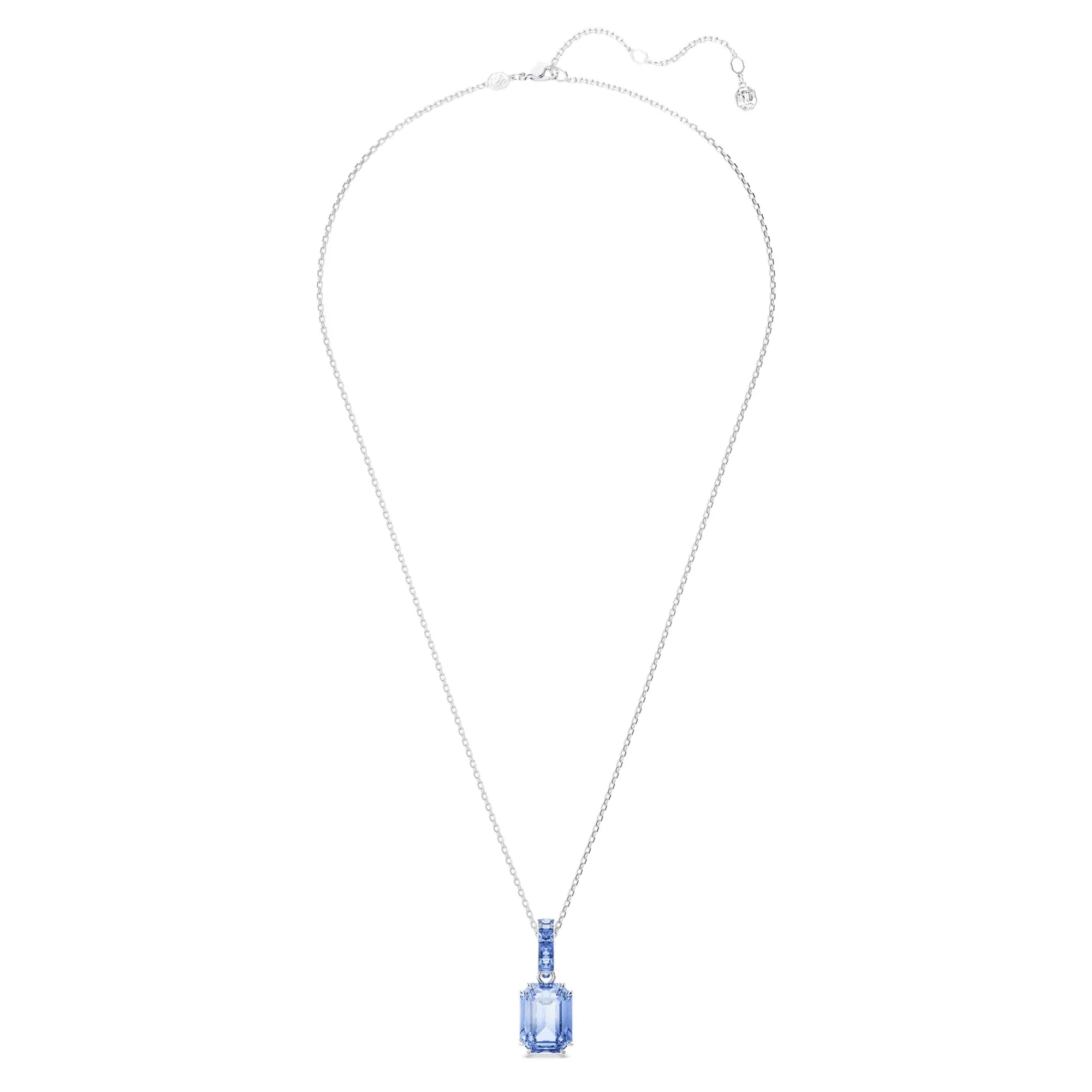 Pingente Swarovski - Millenia - Octogonal - Vista azul e prata 2